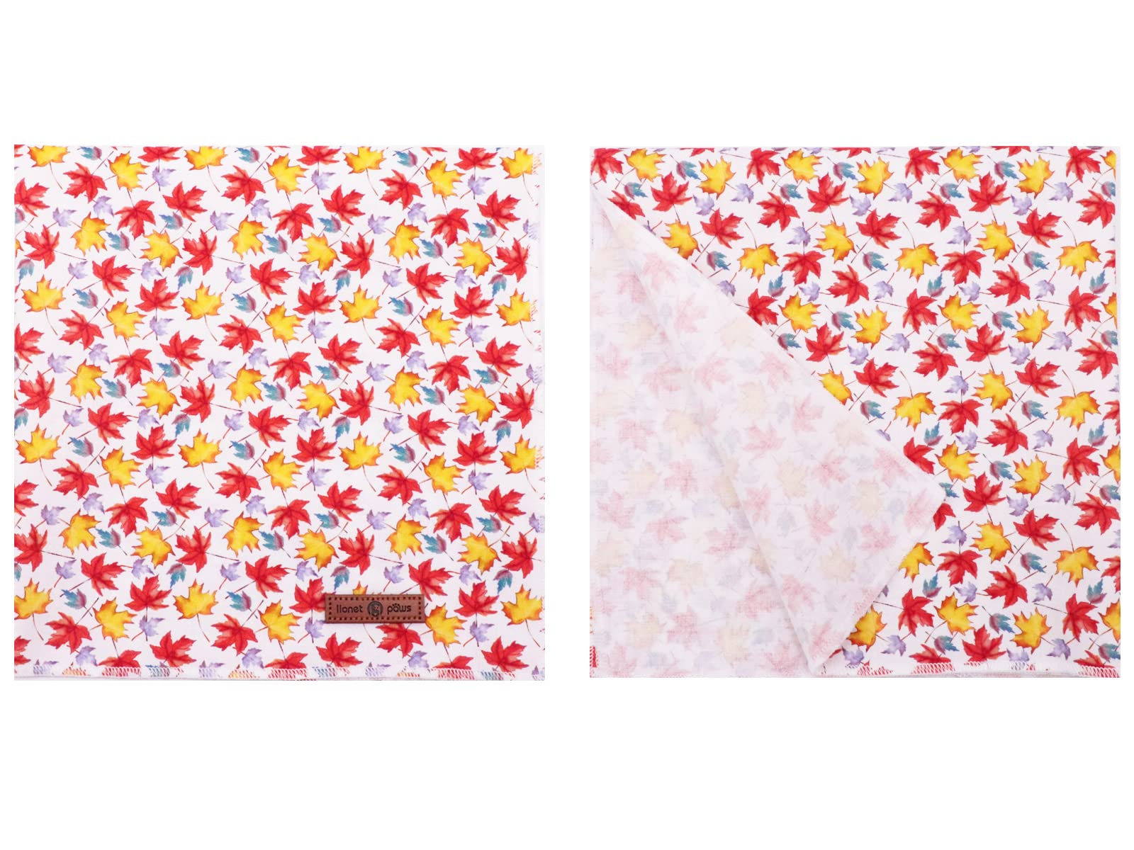 Lionet Paws Fall Dog Bandana for Small Medium Large Dogs - Autumn Pet Scarf for Cats & Dogs - Cozy Triangle Kerchief Bib for Puppies & Kittens - Perfect for Halloween, Thanksgiving & Outdoor Adventures