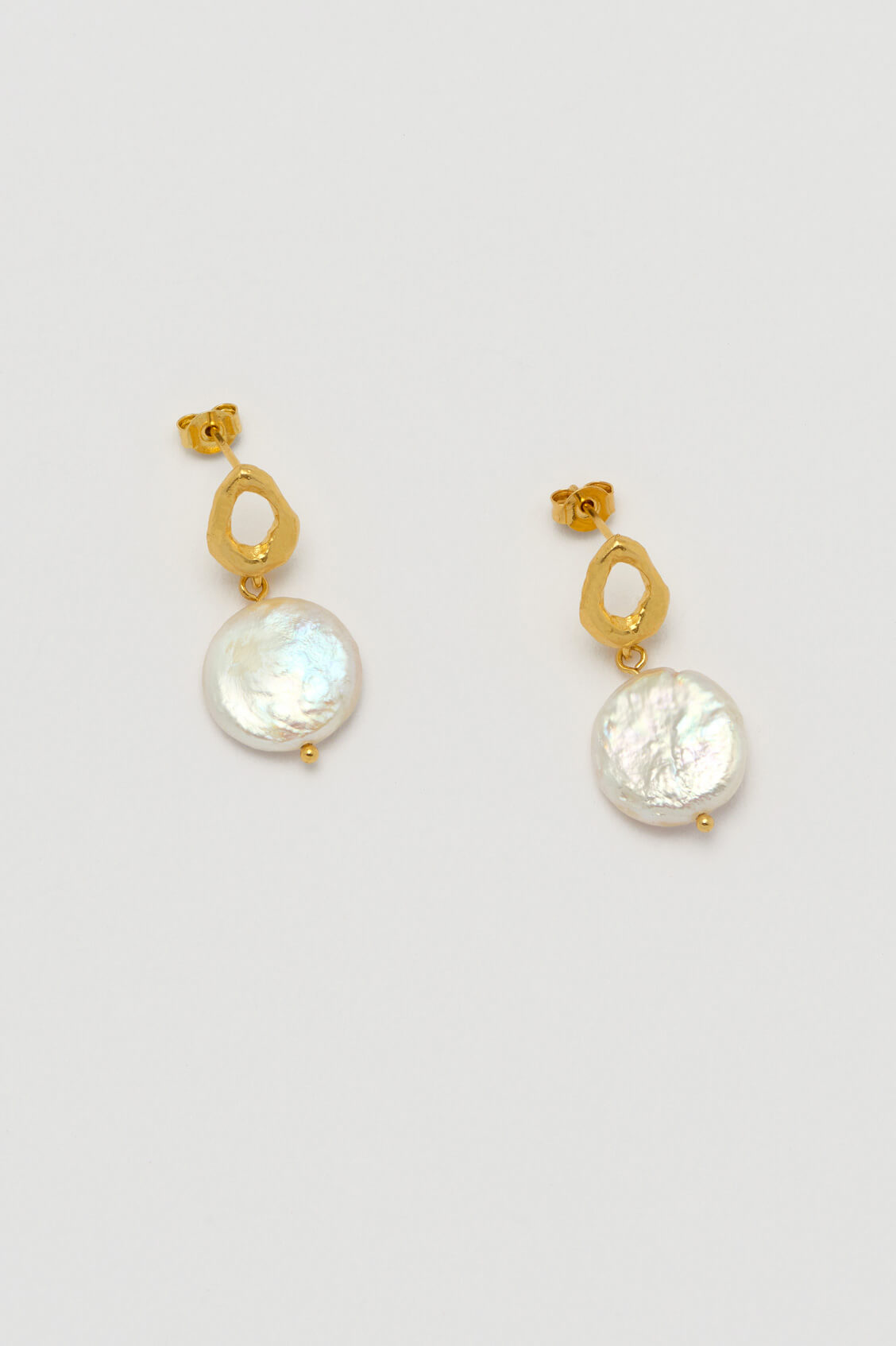 Organic Pearl Drop Earrings for Women - Natural Freshwater Pearls Dangle Earrings - Elegant Jewelry Gift for Wedding, Party & Special Occasions