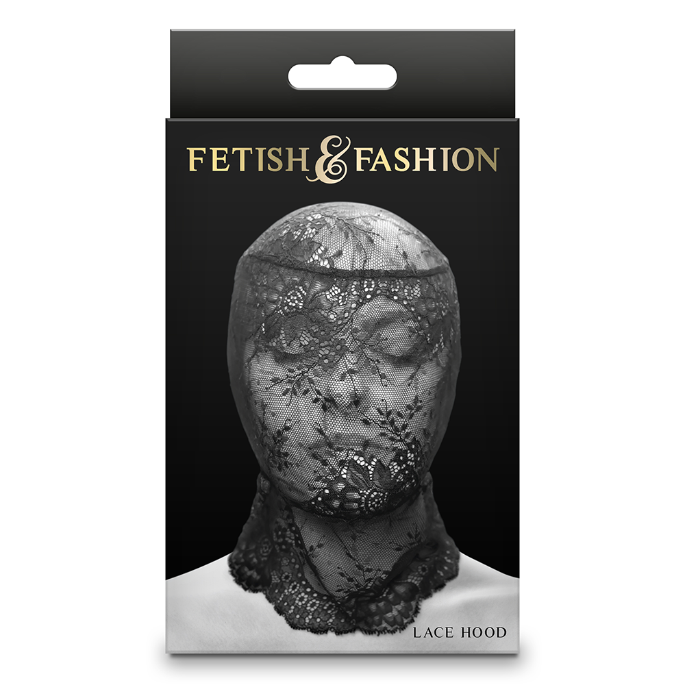 Fetish & Fashion Full Face Lace Hood - Breathable Stretchable Lingerie Mask for Role Play, BDSM, and Costume Parties - Perfect for Halloween, Cosplay, and Sensual Encounters