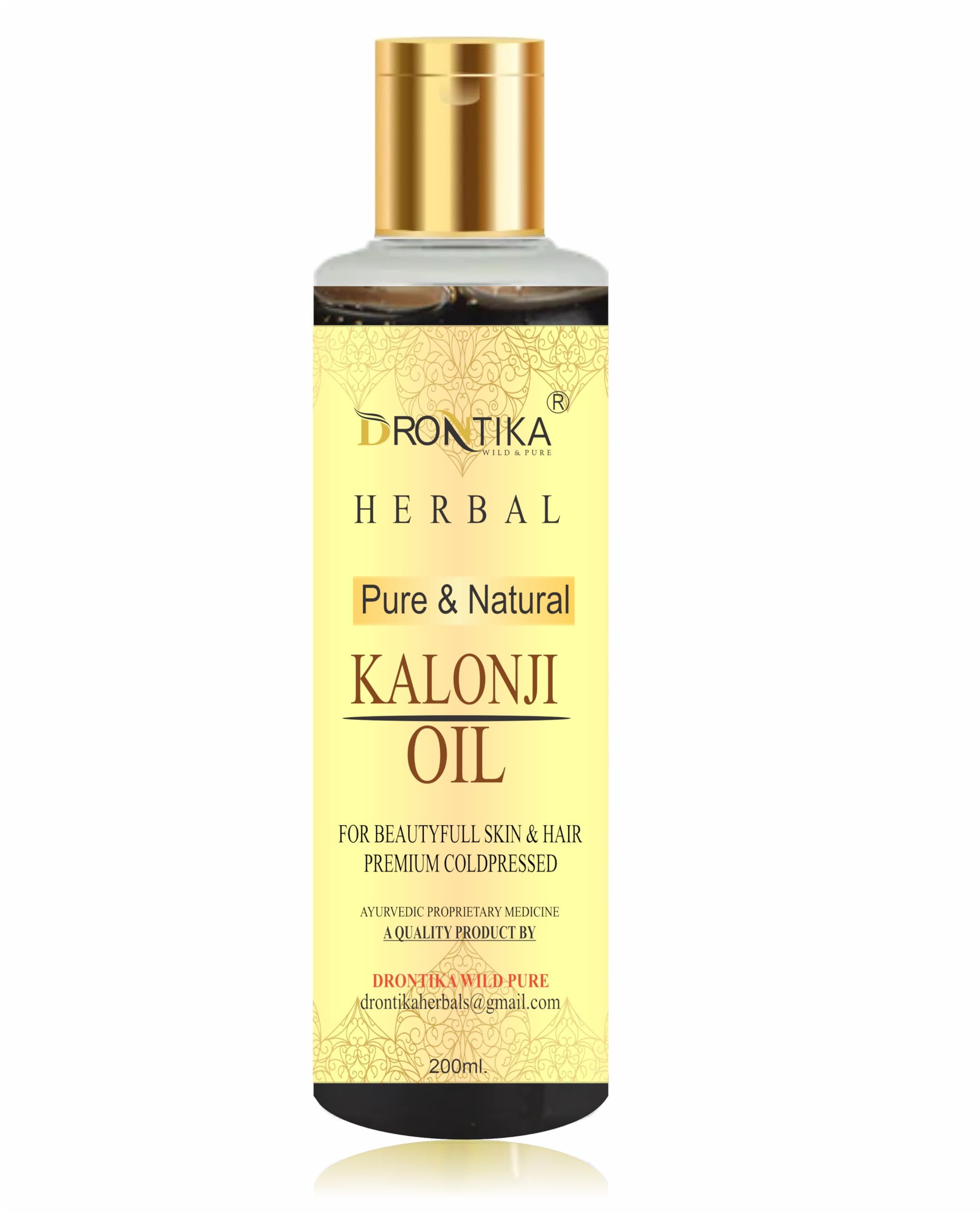 Premium Cold Pressed Virgin Black Seed Oil (Kalonji Oil) - Nigella Sativa - 200ml (Pack of 2) - Natural Herbal Remedy for Skin, Hair & Immune Support - Perfect for Cooking, Massage & Aromatherapy