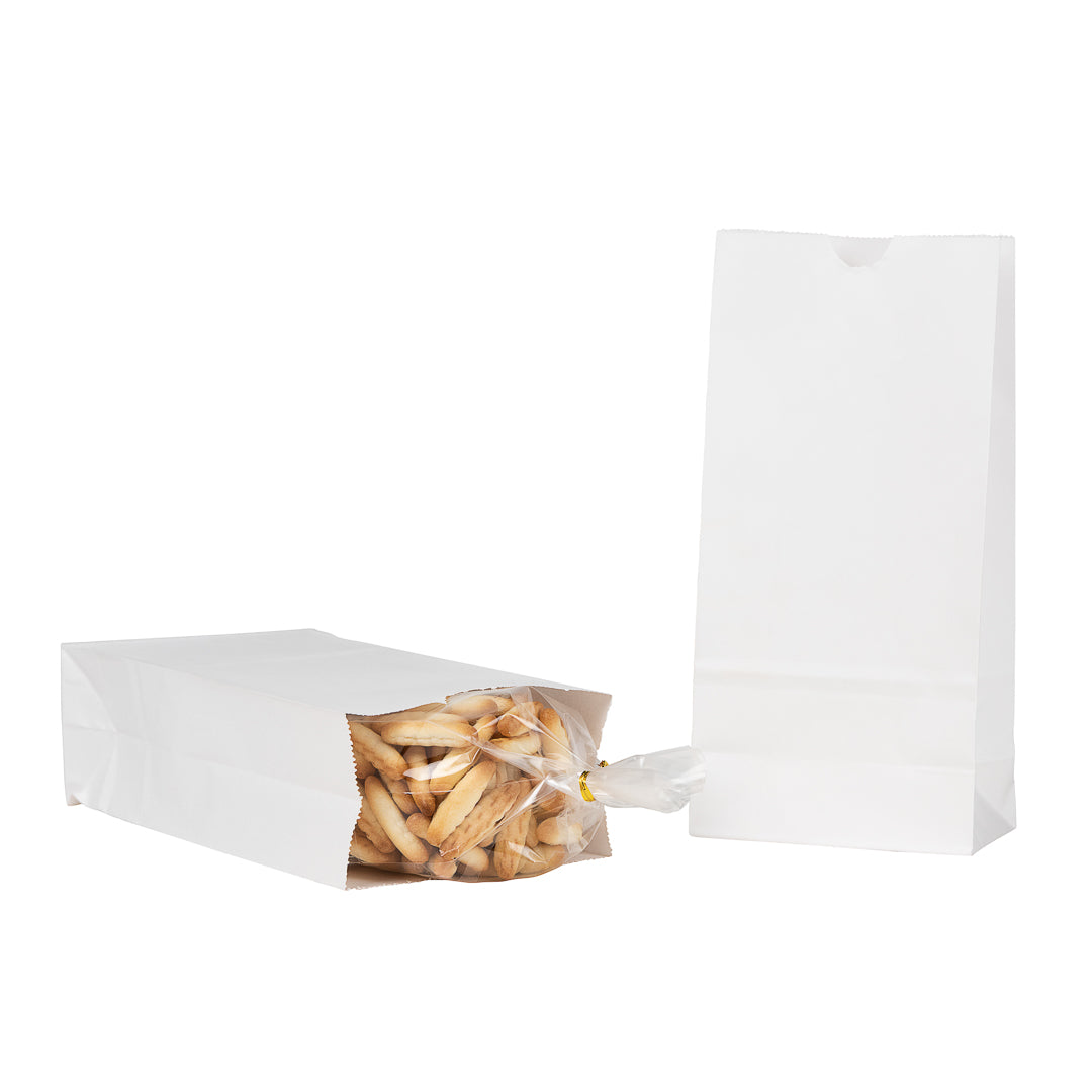 Premium White Paper Bags 2 lb Capacity - 4.25