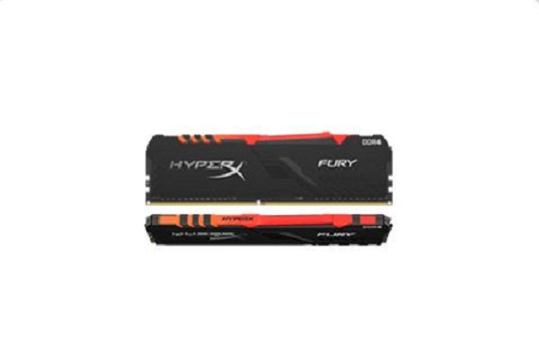 HyperX FURY 16GB (2x8GB) DDR4 3200MHz RAM Kit - Intel XMP Ready, CL16 DIMM, RGB Lighting (Black) - Perfect for Gaming PCs, Workstations, and High-Performance Computing