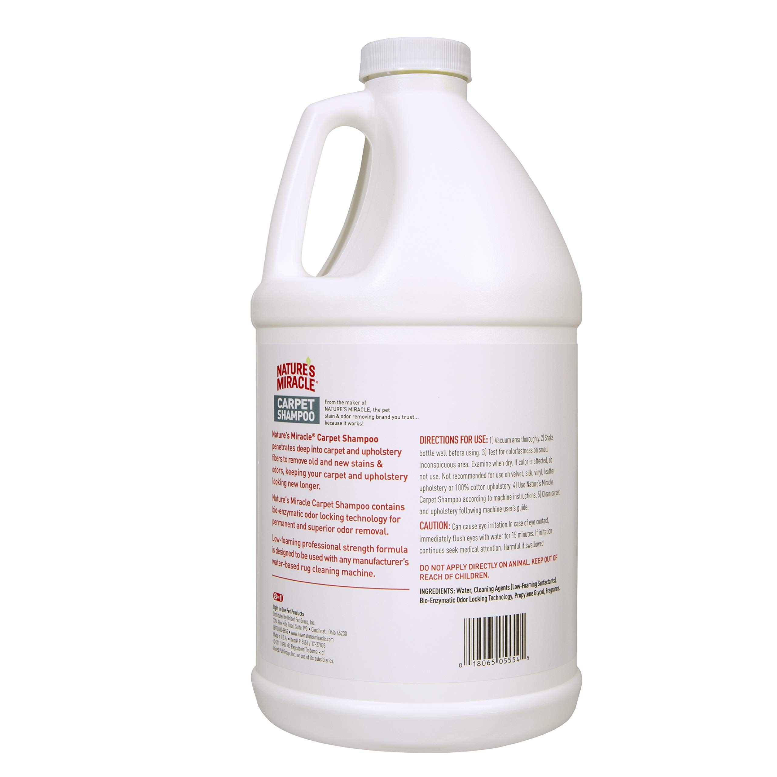 Nature's Miracle Carpet Shampoo - Deep Cleaning Stain & Odor Eliminator for Pets | Safe for Carpets, Rugs & Upholstery | Ideal for Pet Accidents, Spills & Everyday Cleaning