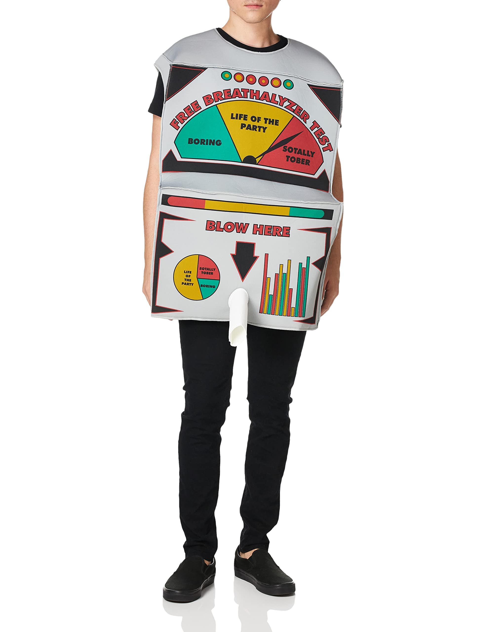 Rasta Imposta Breathalyzer Costume - Funny Alcohol Test Halloween Outfit for Parties & Bar Crawls