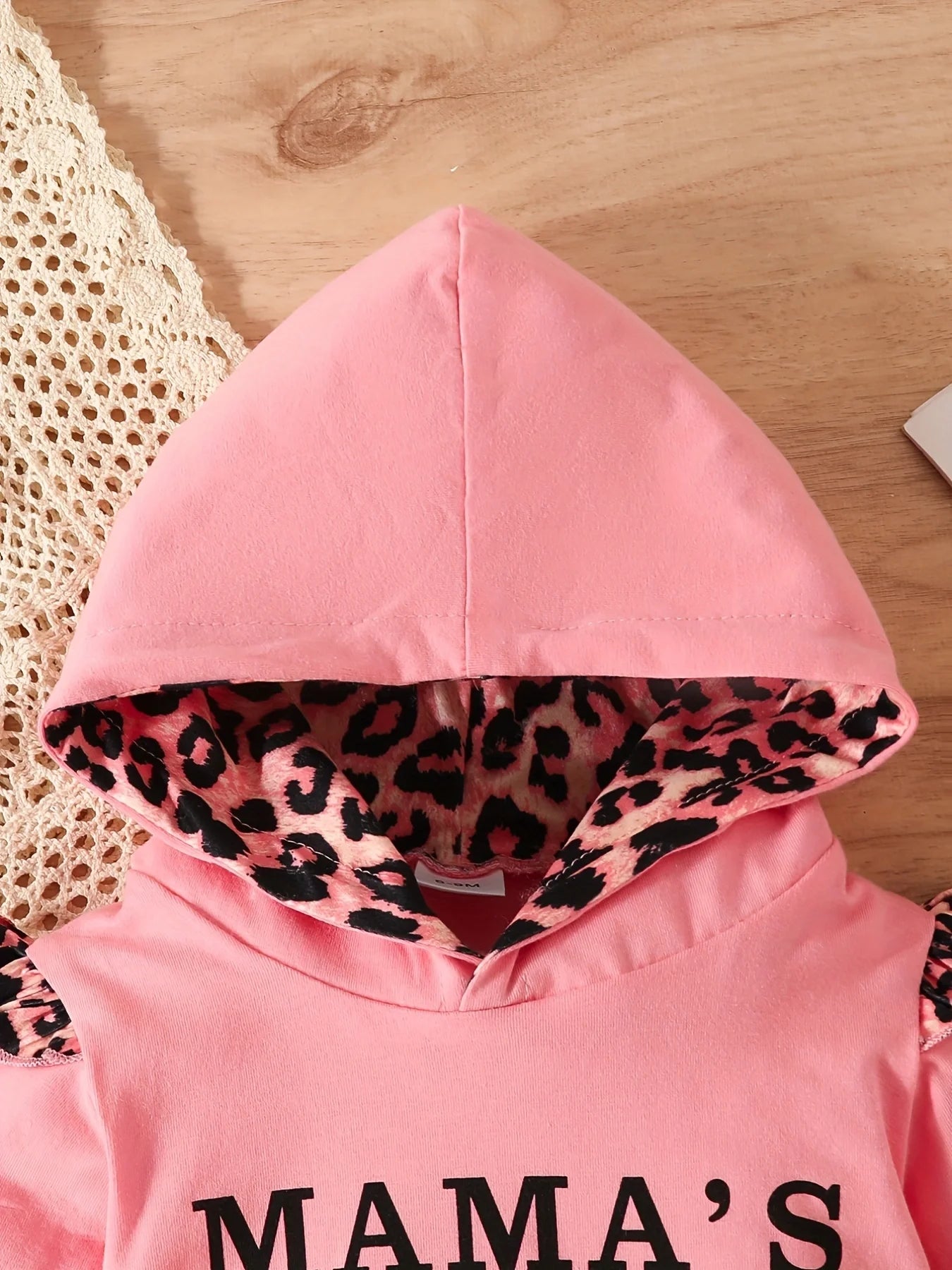 **Baby Girls Leopard Print Hoodie & Pant Set - Casual Letter Print Outfit for 3 Months to 3 Years | Warm & Stylish Winter & Autumn Clothes for Toddlers | Perfect for Playdates, Daycare & Family Outings**