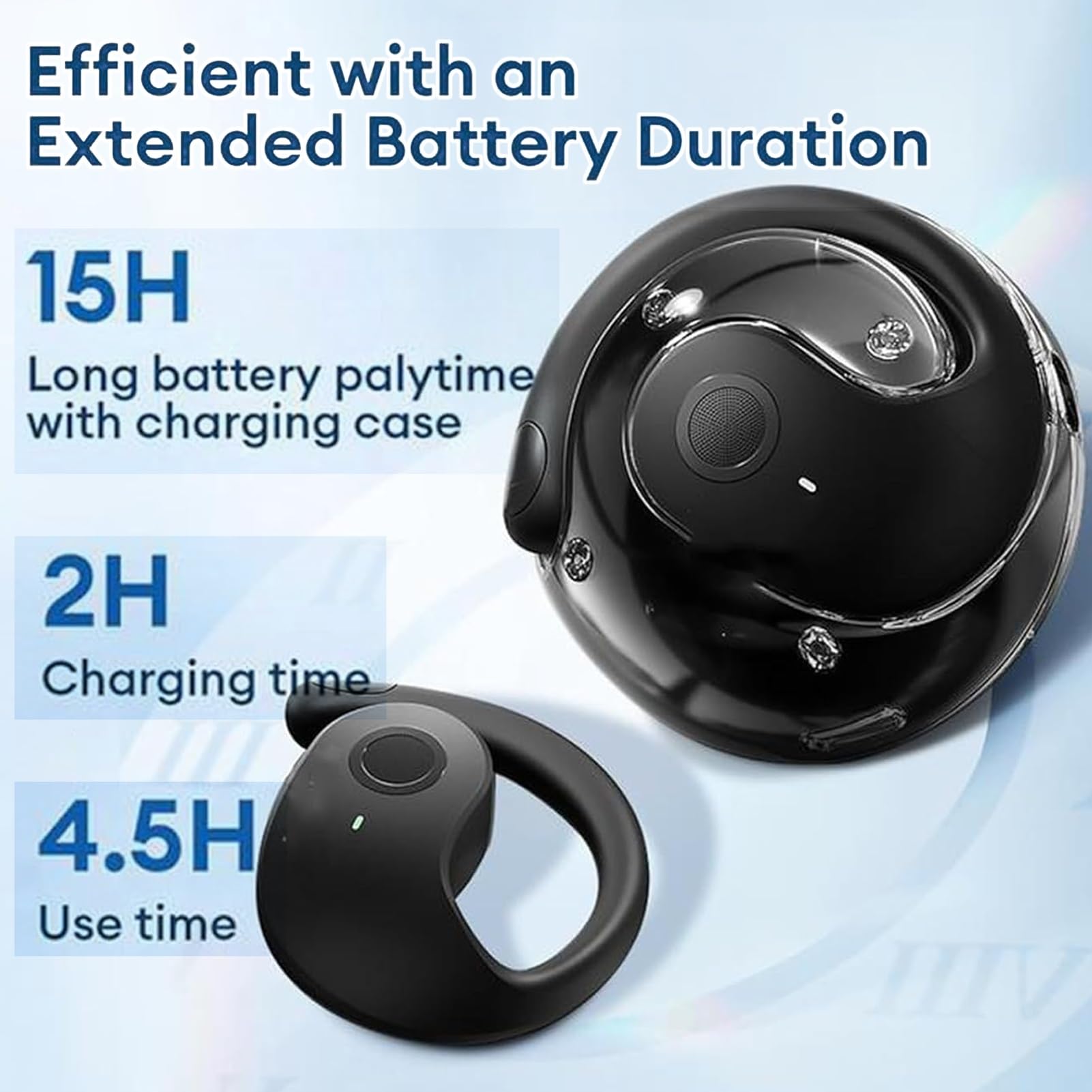 Hy-T26 Pro Wireless Bluetooth Translator Earbuds - 75+ Languages for Travel & Business