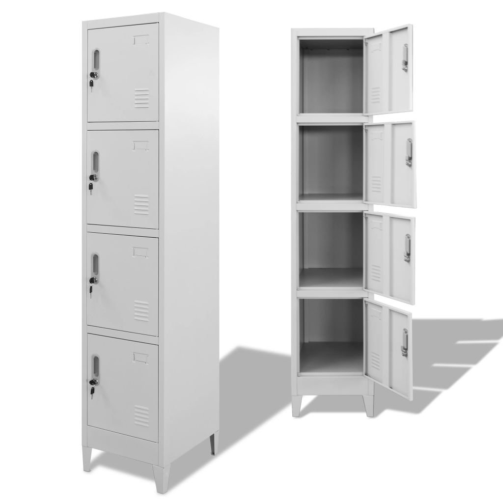 Daonanba 3-Tier Metal Storage Cabinet with Lock - Heavy Duty Locker for Office, School, Gym & Changing Room - Perfect for Organizing Files, Clothes & Equipment