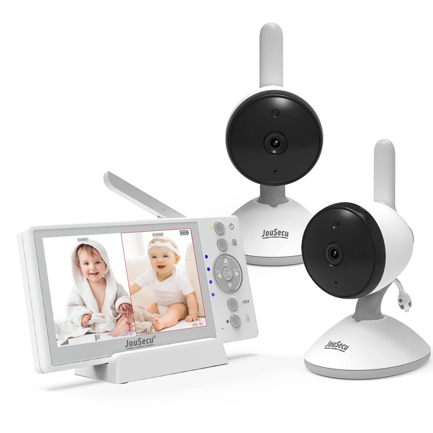 2 Camera Baby Monitor with 4.3