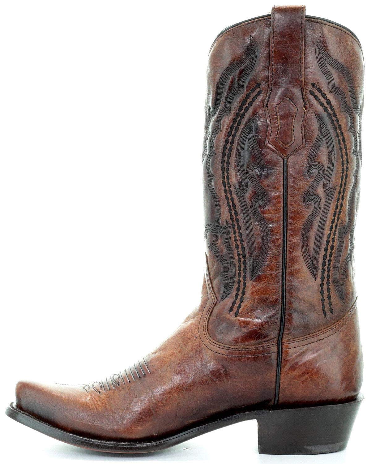 CORRAL Men's Jim Western Boot - Narrow Square Toe Cowboy Boots in Honey Brown, Size 10.5 EE (Wide) - Perfect for Rodeo, Country Dancing & Western Fashion
