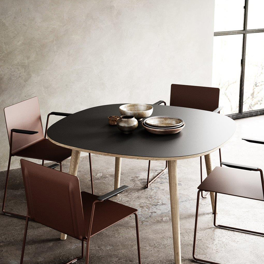 Stackable Dry Armchair with Sled Base - Modern Dining & Office Seating for Home, Restaurant, and Cafe Use