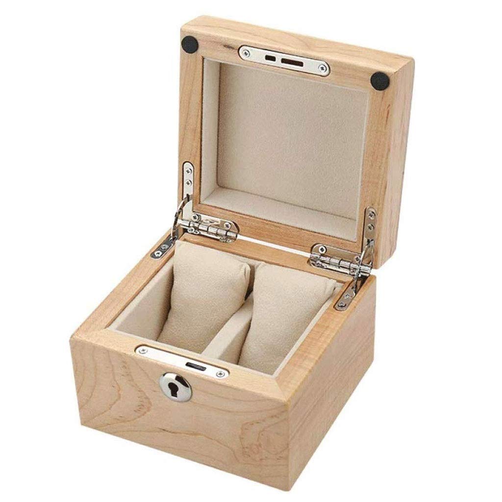 Solid Wood Jewelry Box - Watch Storage & Display Case for Collections (D) - Home & Travel Use