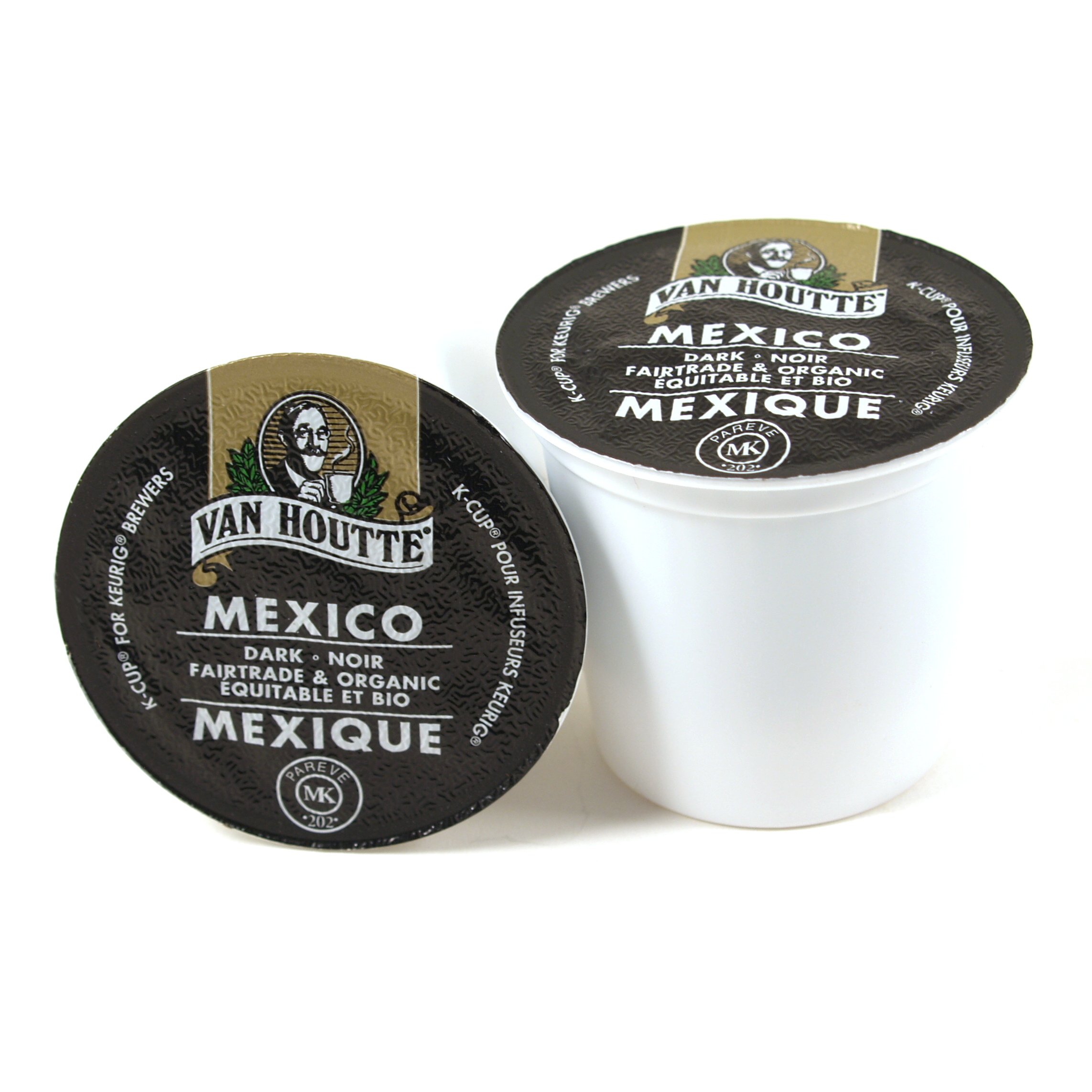 Van Houtte Mexico Fair Trade Dark Roast Organic Coffee K-Cups for Keurig - 144 Count (12 Boxes of 12) - Bold & Rich Flavor for Office, Home Brewing & Gifts
