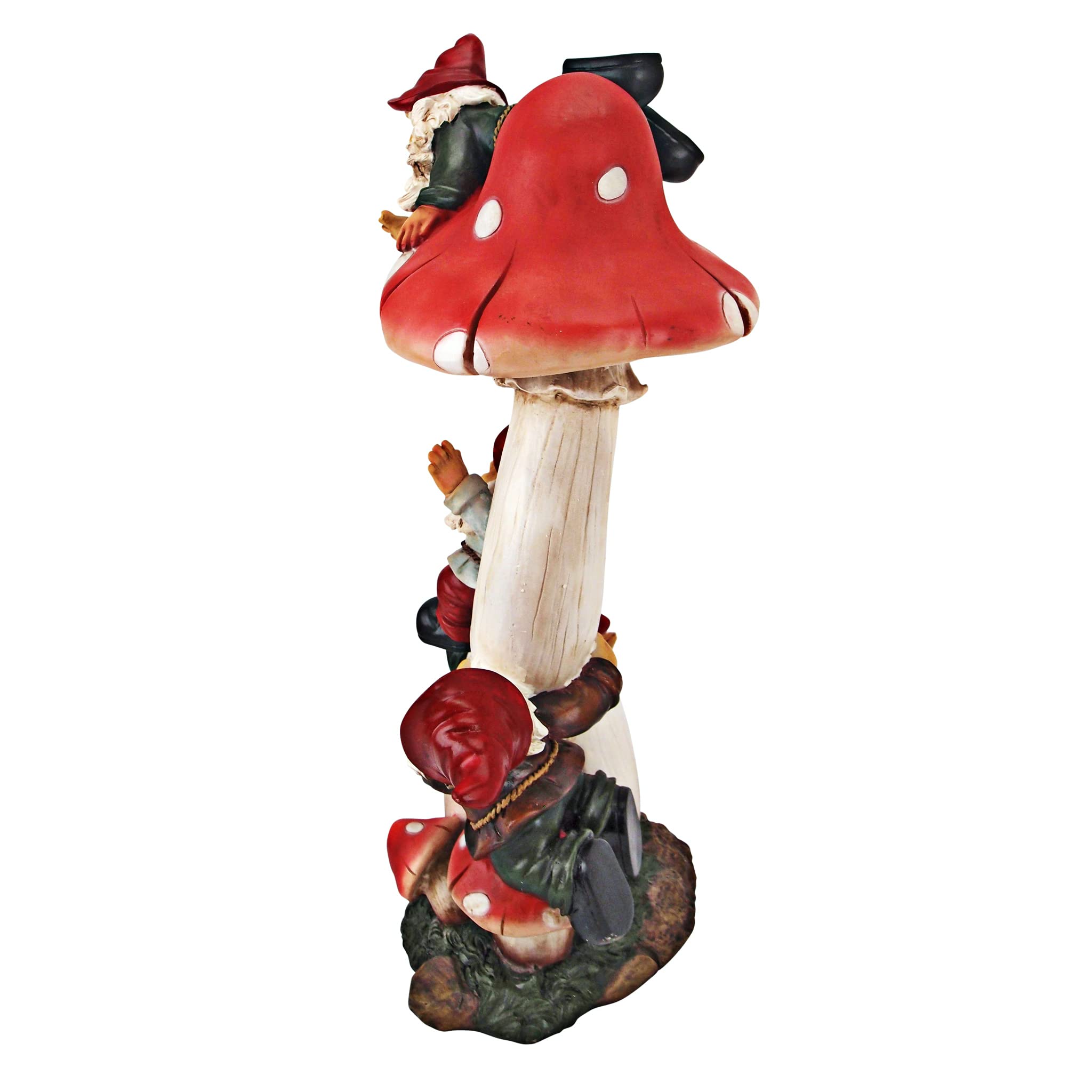 Garden Gnome Statue with Mushroom House - Whimsical Fairy Garden Decor for Outdoor & Indoor Use - Perfect for Lawn, Patio, and Backyard Landscaping