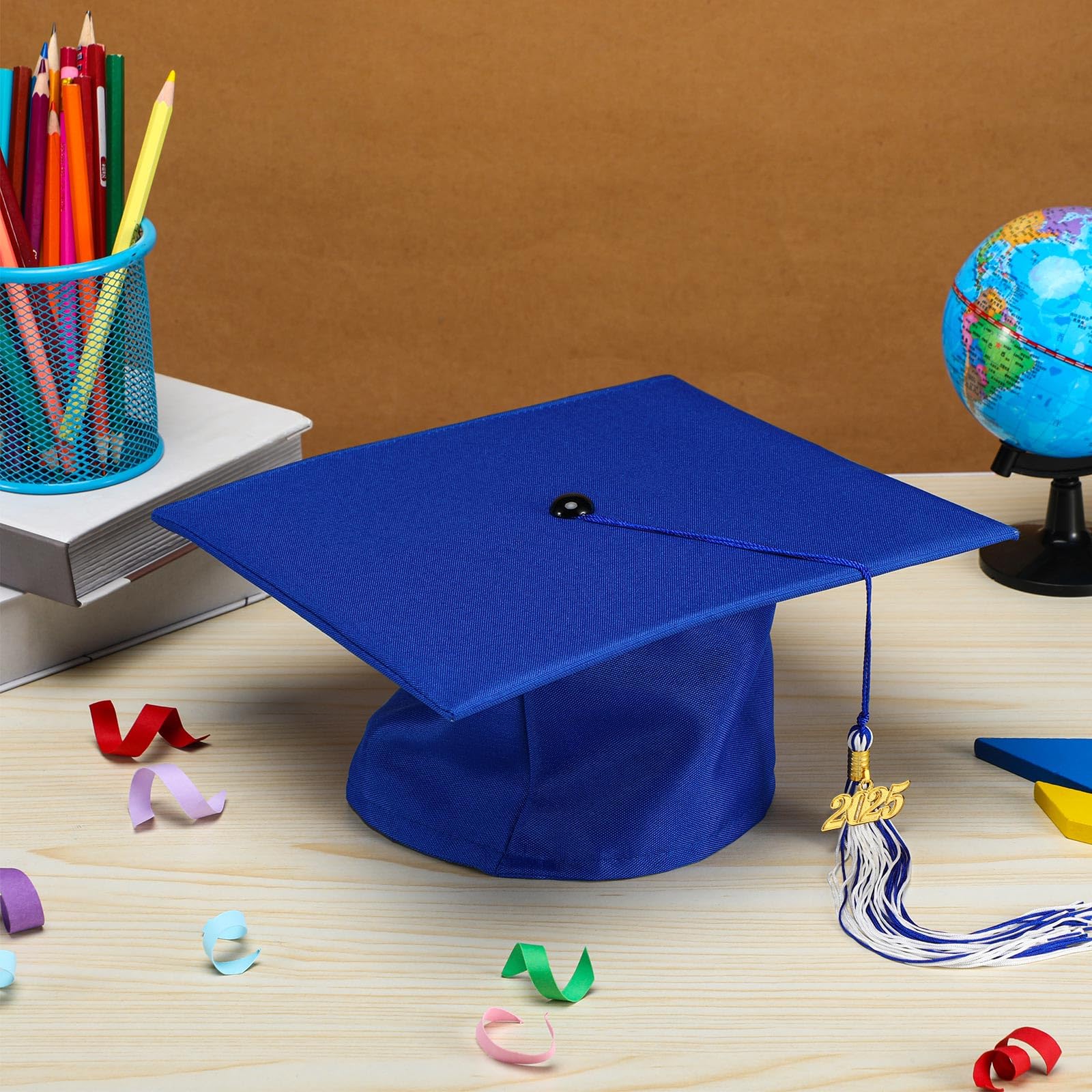 2025 Preschool Graduation Caps - Bulk Child Size Grad Hats with Metal Tassel for Kindergarten Ceremony