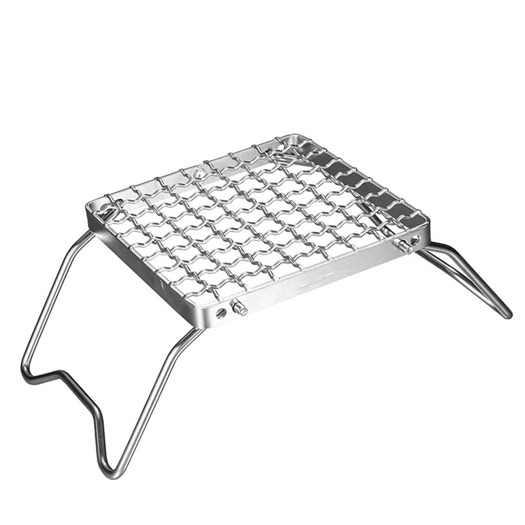 Portable Mini Folding Grill Rack with Adjustable Height - Perfect for Camping, Hiking, Fishing & Backyard BBQs | Compact Outdoor Cooking Gear for Picnics, Tailgating & RV Trips