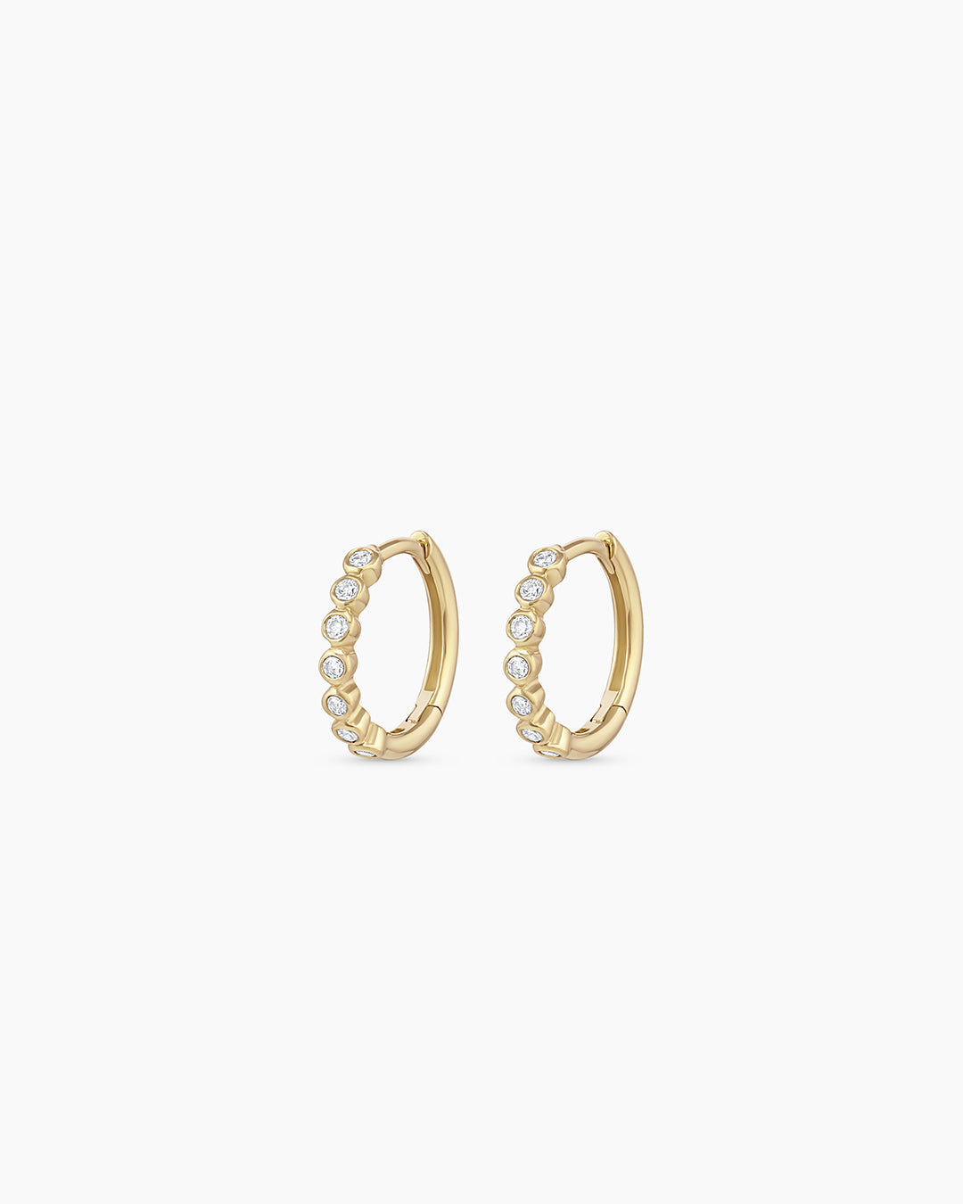 Classic Diamond Huggie Earrings for Women - 14K Gold Plated Hoop Earrings for Everyday Wear | Perfect for Gifts, Parties & Special Occasions