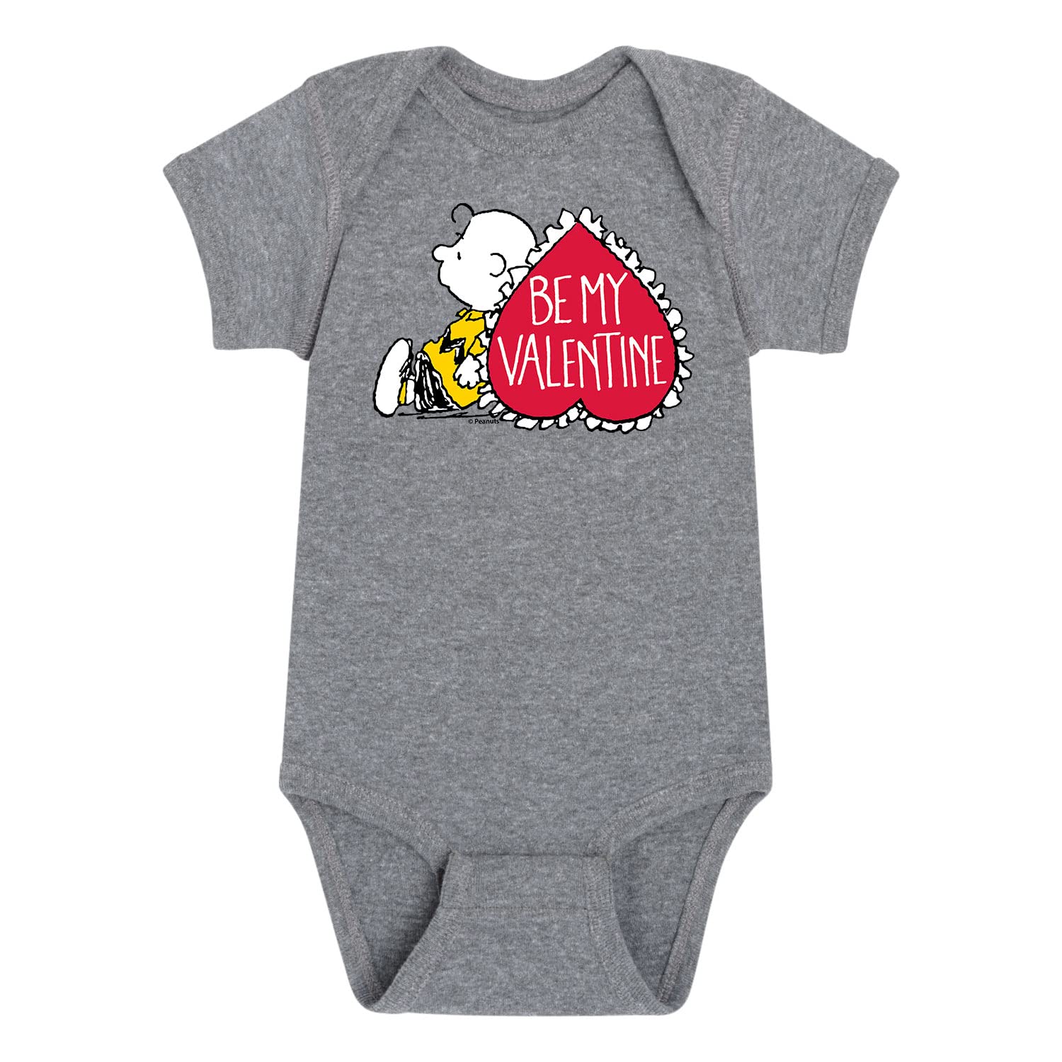 HYBRID APPAREL Peanuts Be My Valentine Infant Baby Bodysuit - Valentine's Day Outfit for 18 Month Old - Cute Valentine Gift for Baby Boy & Girl - Perfect for Photo Shoots & Holiday Celebrations