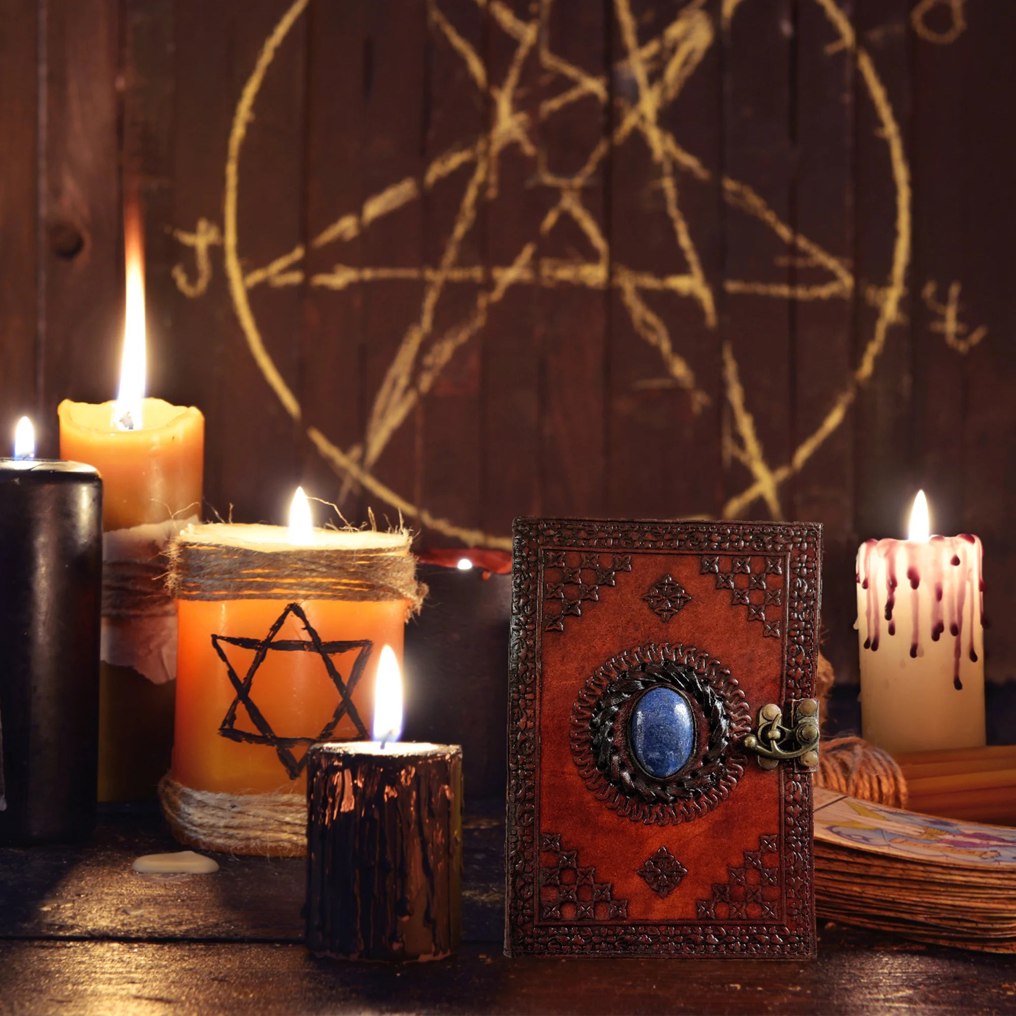 Premium Leather Journal Notebook with Lined Pages & Semi-Precious Stone - Perfect for Writing, Sketching & Gift Giving