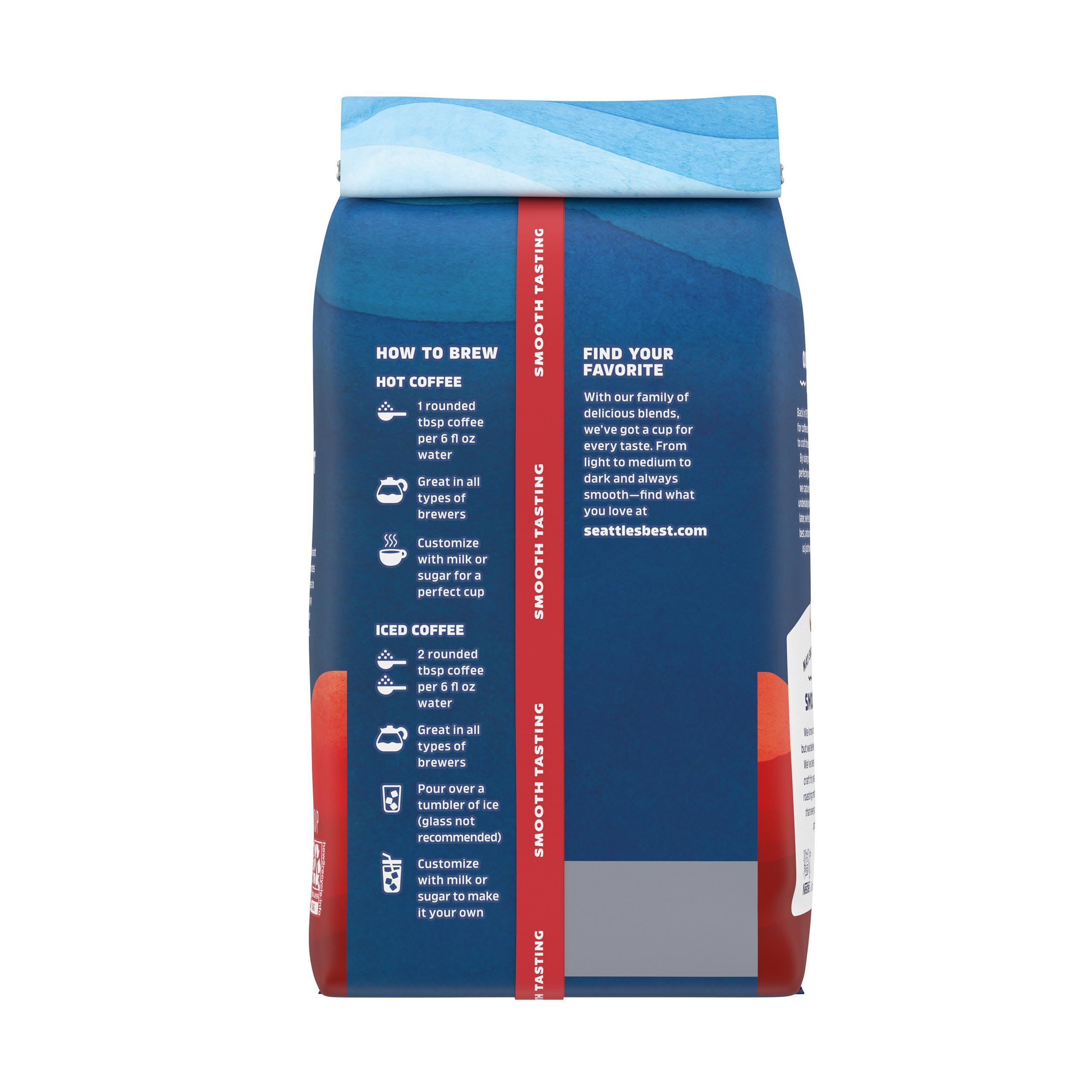 Seattle's Best Coffee Breakfast Blend Medium Roast Ground Coffee - 12oz (Pack of 6) | Premium Arabica Beans for Morning Brew, Office & Home Use | Smooth & Balanced Flavor for Coffee Lovers