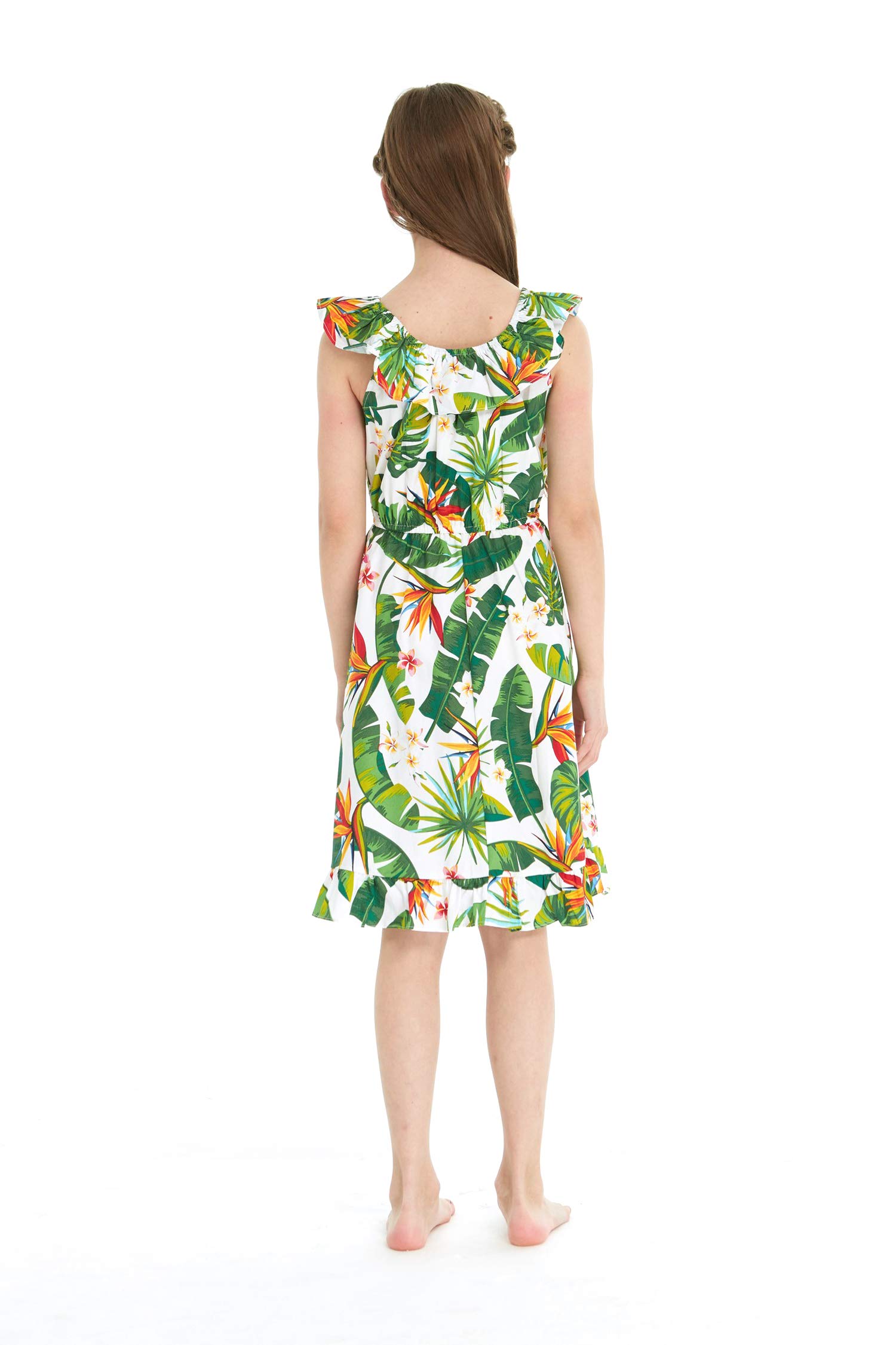 Hawaiian Luau Outfits for Family - Matching Tropical Shirts & Dresses for Men, Women, Boys & Girls with Bird of Paradise Print | Perfect for Beach Parties, Summer Vacations & Hawaiian Theme Events