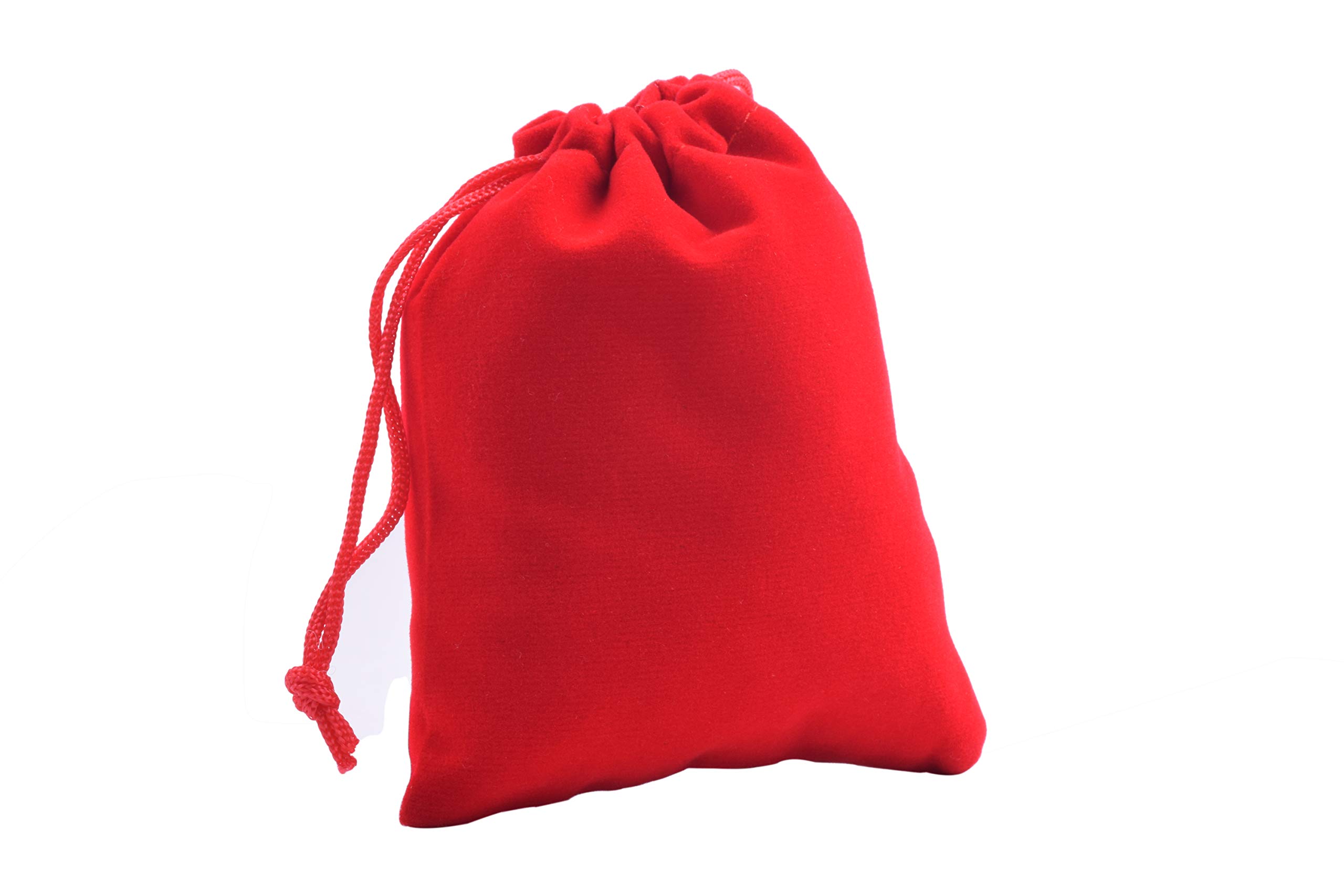 50pcs Small Red Velvet Drawstring Bags 2.8x3.6 Inch - Jewelry Pouches, Wedding Favors, Party Gift Bags for Candy, Coins & Small Treasures - Perfect for Bridal Showers, Birthday Parties & Christmas Gifts