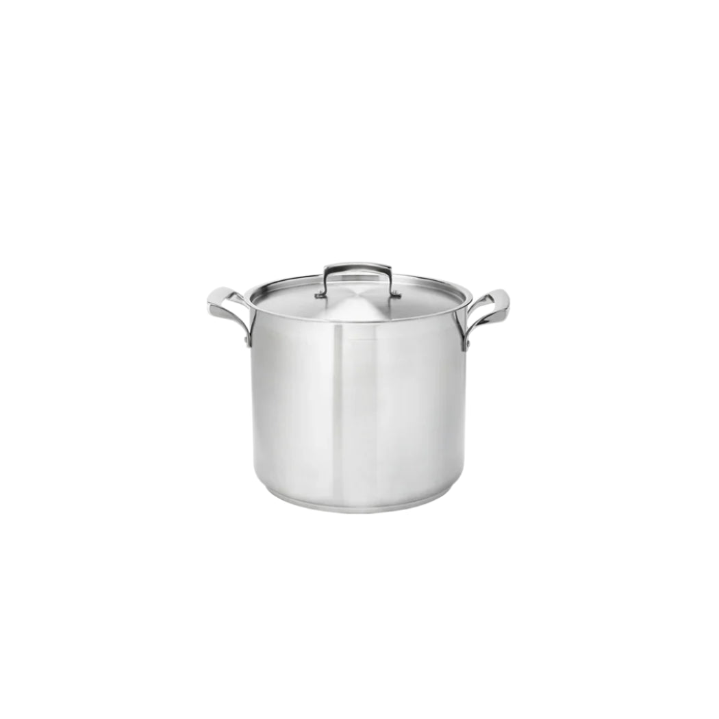 Thermalloy 8 Quart Stainless Steel Deep Stock Pot - Heavy Duty Cooking Pot for Soups, Stews, Pasta & Canning - Perfect for Home & Commercial Kitchens