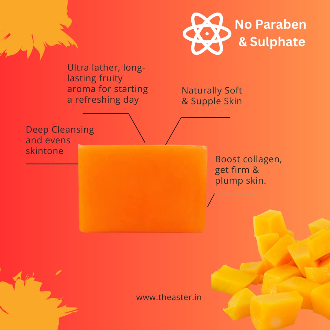Astrid Mango Handmade Soap - Pack of 2 (100g Each) with Real Fruit Extracts | Artisanal, Paraben & Sulfate Free | Perfect for Sensitive Skin & Natural Skincare Routine