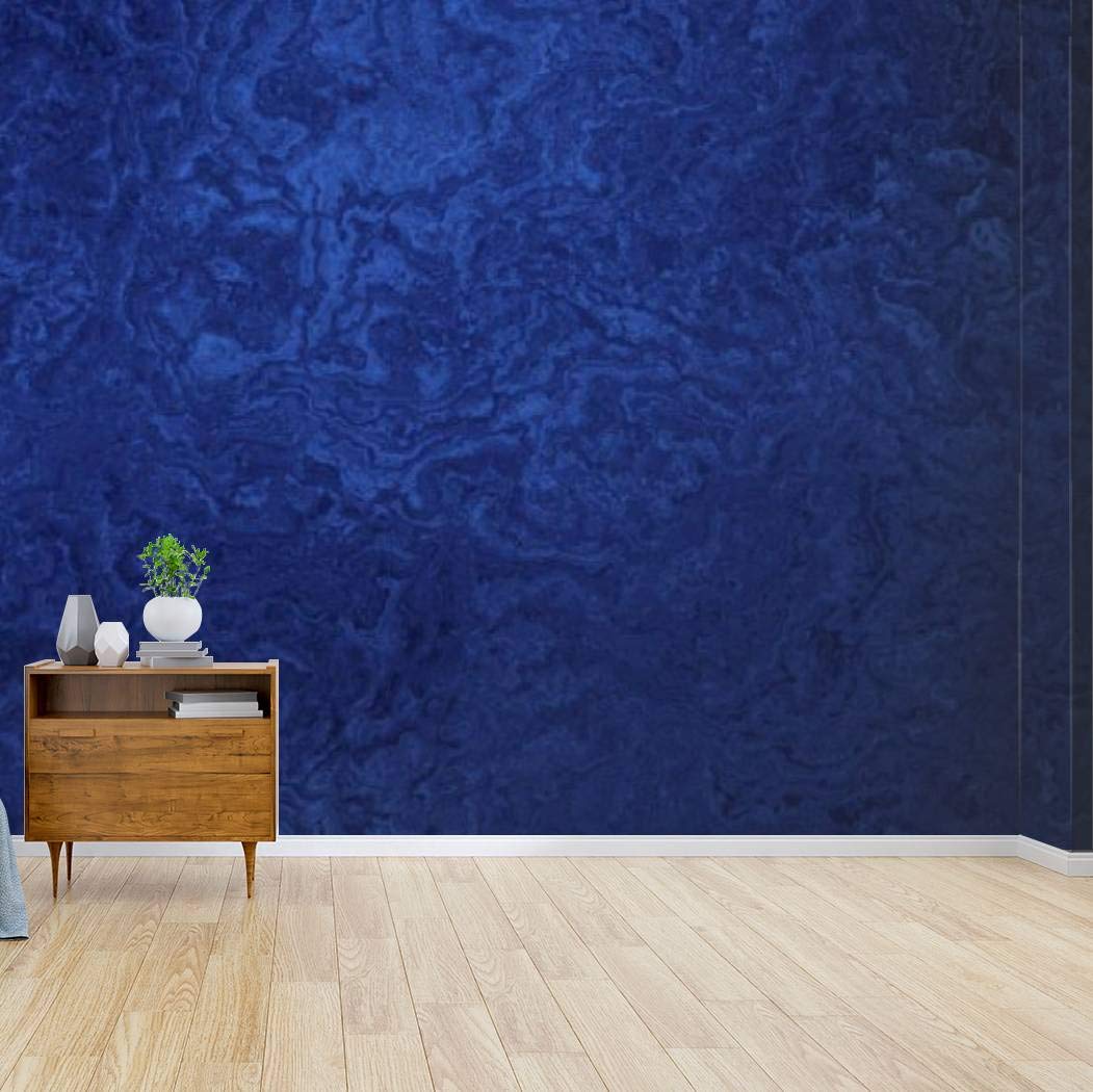Navy Blue Grunge Texture Peel and Stick Wallpaper - Dark Shiny Night Ombre Vintage Self-Adhesive Wall Mural, Large Removable Vinyl Film for Home Decor, Bedroom, Living Room, and Office Walls