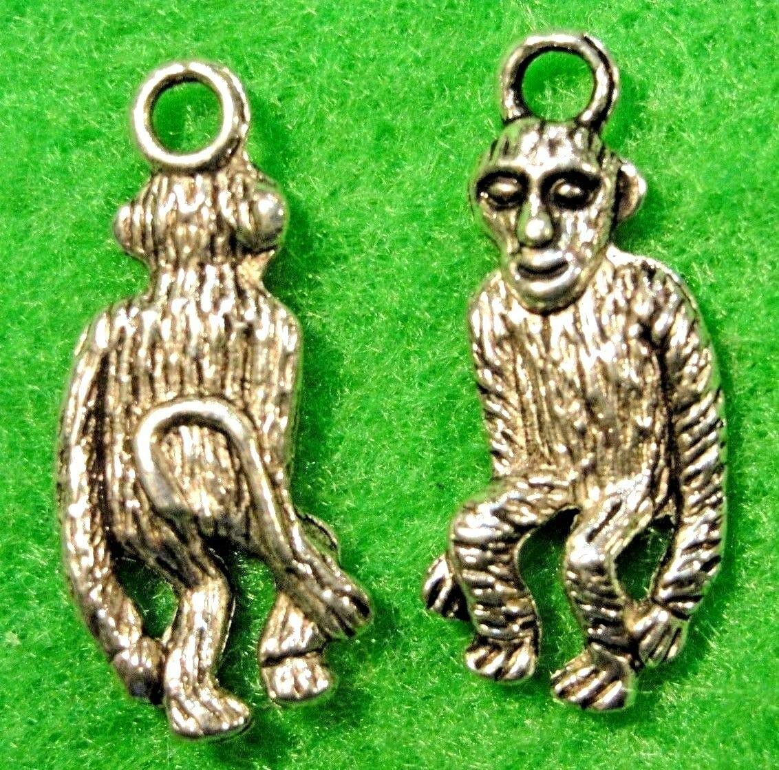 10Pcs Tibetan Silver 3D Monkey Charms - Animal Pendants for Jewelry Making, DIY Crafts, Bracelets & Earrings (AN044) | Perfect for Boho Style Accessories, Gift Giving & Handmade Projects