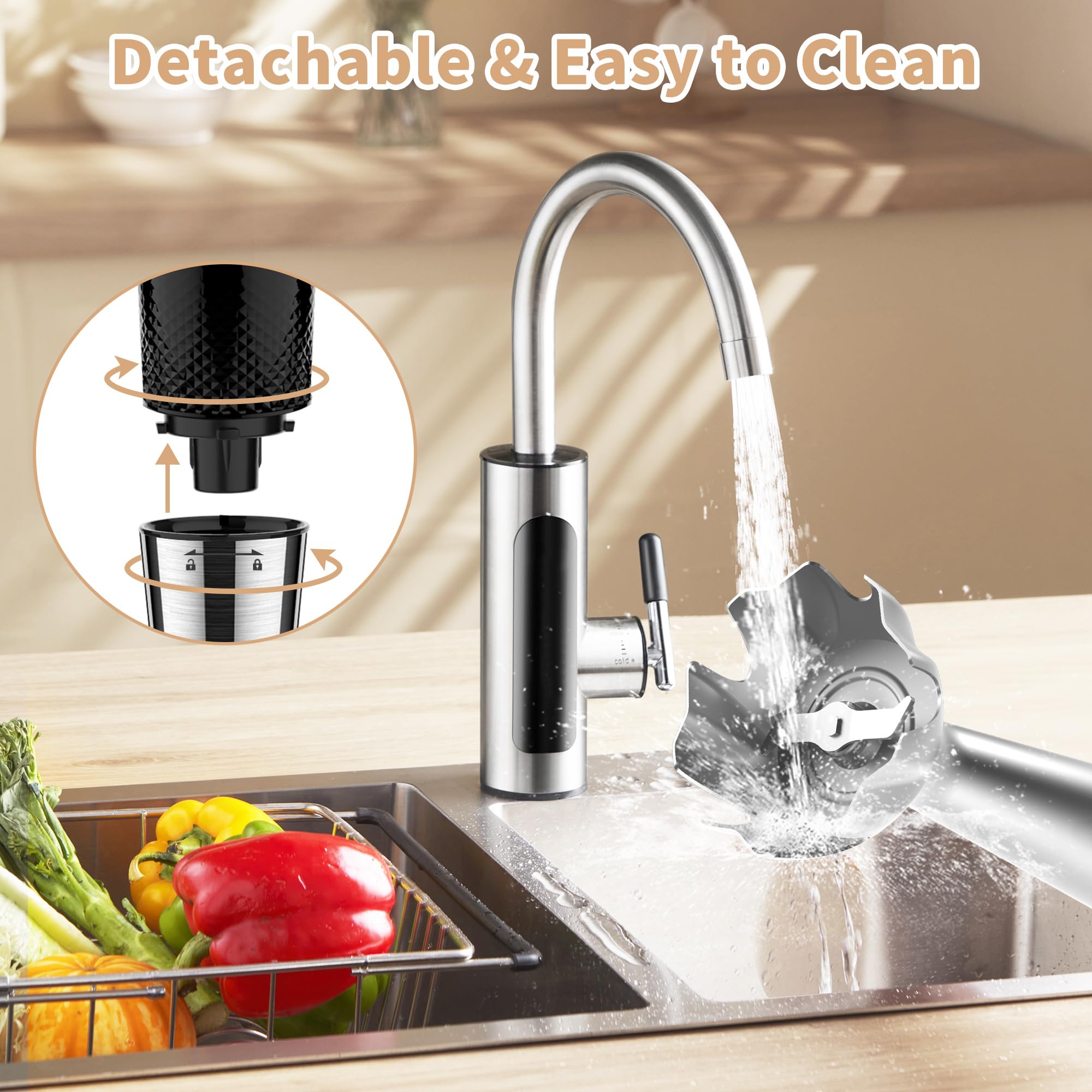 4-in-1 Cordless Immersion Blender - 21 Speed Rechargeable Hand Blender with 700ml Chopper, Beaker, Egg Whisk & Beater - Perfect for Smoothies, Soup, Baby Food & Baking - Adjustable 3-Angle Design (Grey)