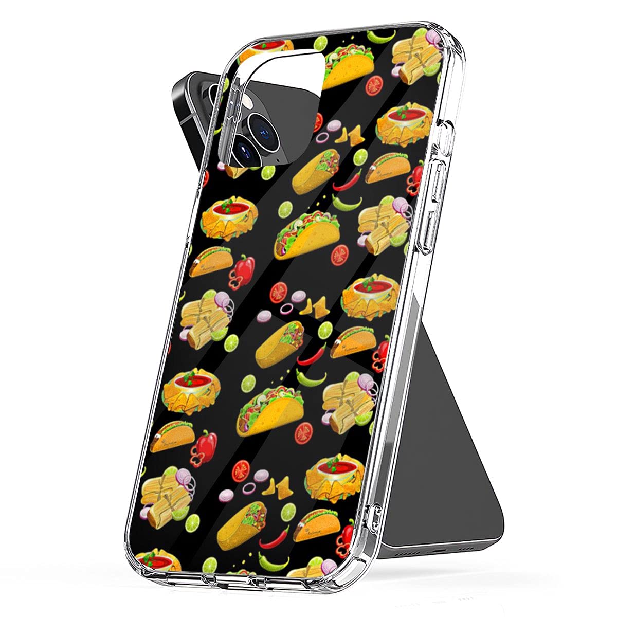 Funny Mexican Food Aesthetic Shockproof Phone Case - Compatible with iPhone 13/12/11/X/Xs/Xr/8/7/6/6s Plus/Mini/Pro/Max & Samsung Galaxy Note/S9/S10/S20 Ultra Plus - Transparent Protective Cover for Daily Use & Travel