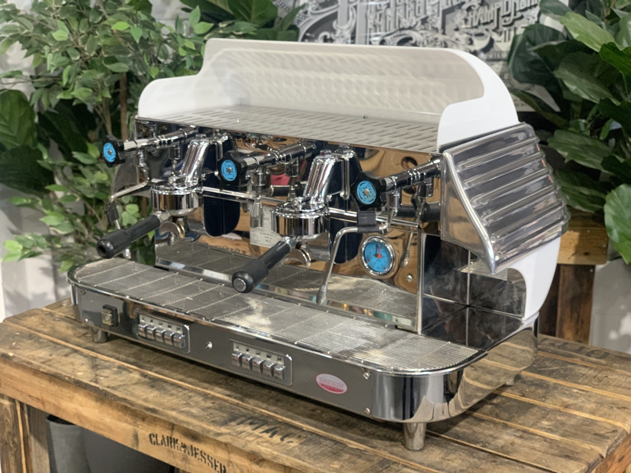 Elektra Barlume 2 Group White Espresso Machine - Professional Coffee Maker for Home & Cafe Use - Perfect for Espresso, Cappuccino, and Latte Preparation