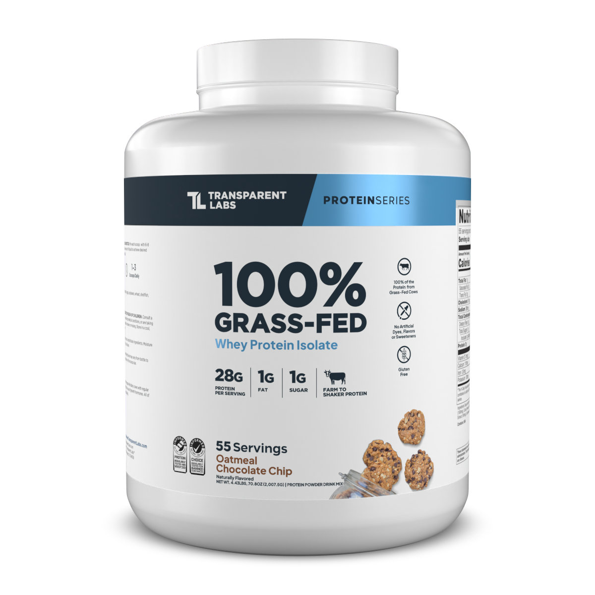 Grass Fed Whey Protein Isolate Powder - 100% Pure, Unflavored, Low Carb & Lactose Free - Ideal for Post-Workout Recovery, Muscle Building & Keto Diet