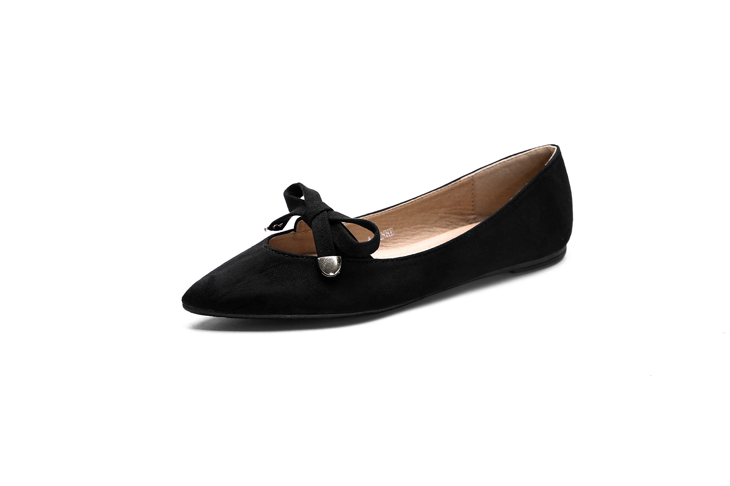 Mila Lady Anne Comfortable Slip-On Ballet Flats for Women - Pointed Toe Dress Shoes with Crease Detail | Perfect for Office, Wedding & Casual Wear