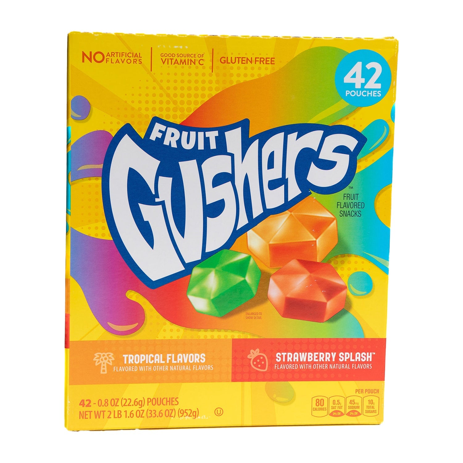 General Mills Gushers Fruit Snacks Variety Pack - Tropical & Strawberry Flavors, 42 Count Case | Perfect for School Lunches, Parties & On-the-Go Snacking