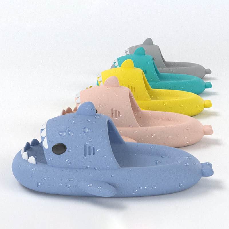 Premium Shark Slides for Men & Women - Comfortable Non-Slip Beach Sandals - Perfect for Pool, Beach, Vacation & Summer Outdoor Activities
