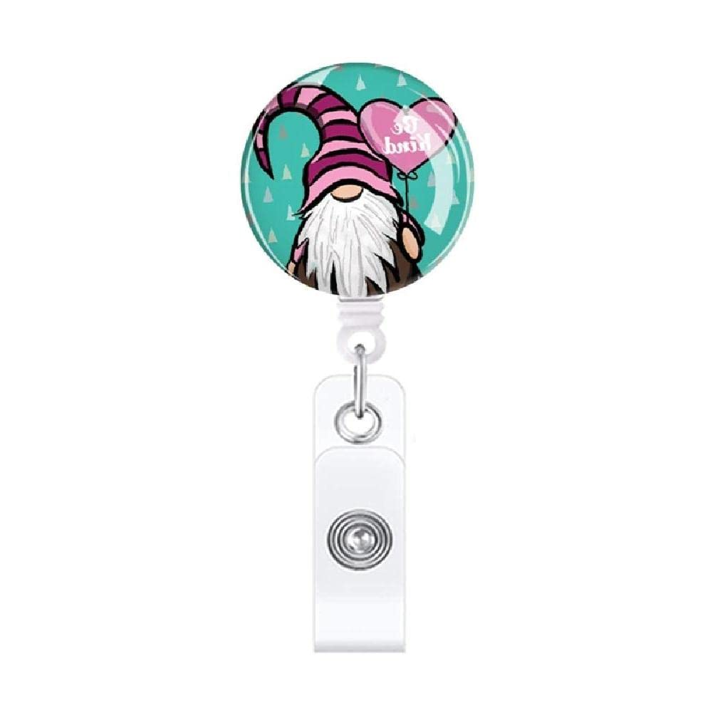 Dwarf Badge Holder with Alligator Clip - Retractable Reel & 360° Spinning ID Tag Holder for Nurses, Doctors, Teachers - Includes Lanyard for Kids - Hard Plastic Name Badge Clip (Perfect for Hospitals, Schools & Office Security)