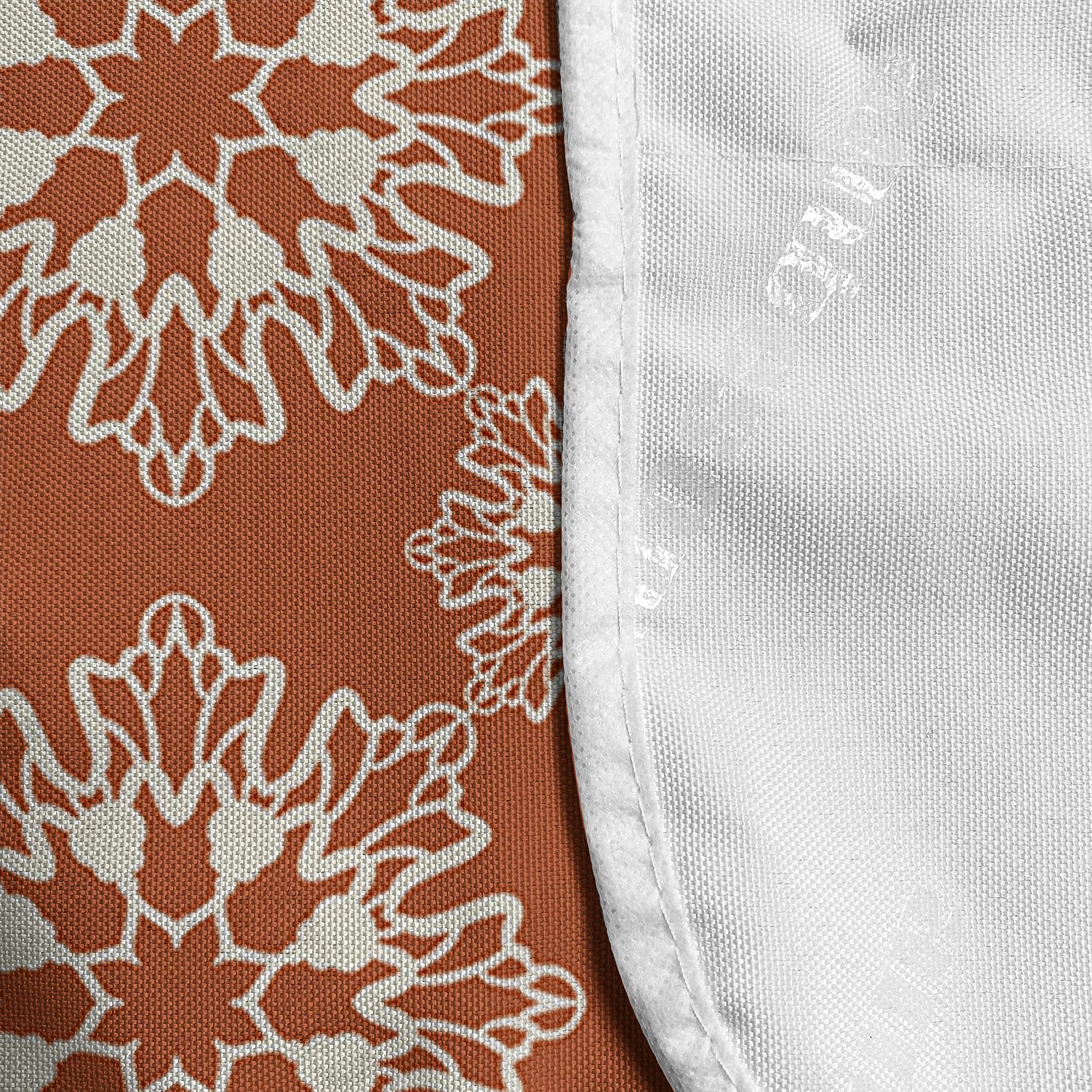 Ambesonne Orange Mandala Microwave Cover - Waterproof Kitchen Organizer with Pockets, 36x12 Inches, Pale Cinnamon & Off White - Perfect for Modern Kitchens & Microwave Protection