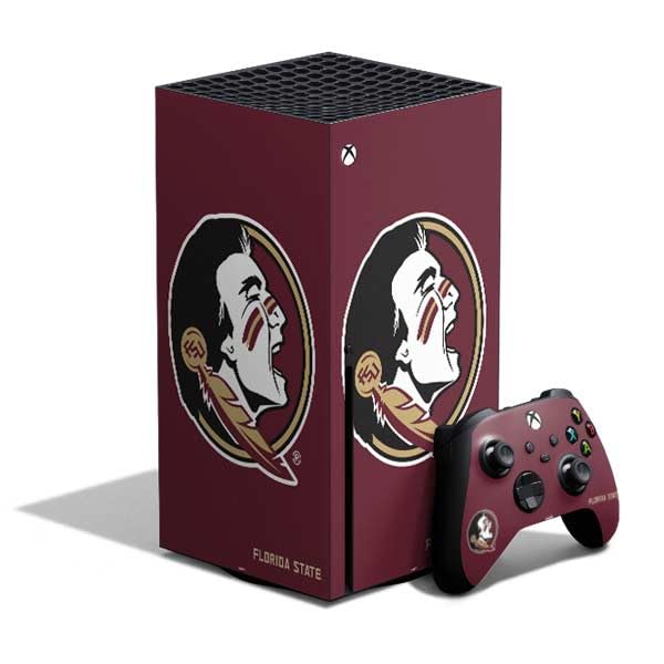 Officially Licensed Florida State FSU Seminoles Gaming Skin Decal for Xbox Series X Bundle - Custom Console Protection & Team Spirit for Gamers