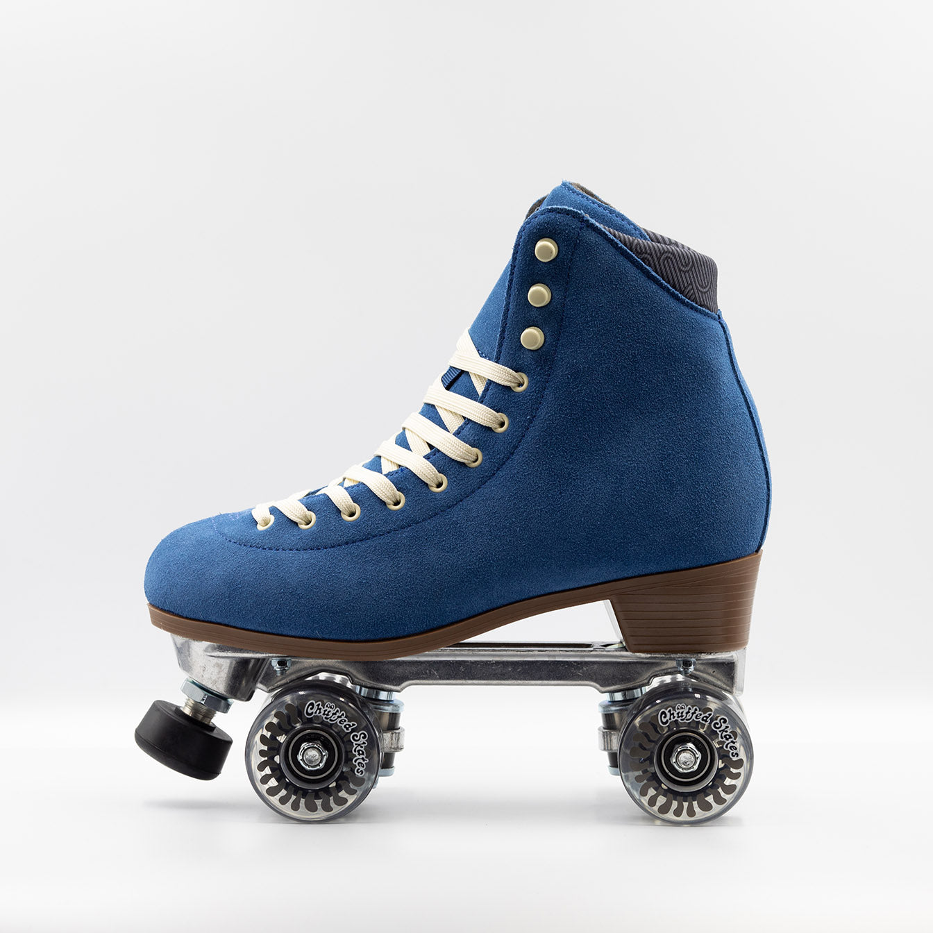 Chuffed Skates Wanderer Roller Skates - Classic Blue Outdoor & Indoor Quad Roller Skates for Women & Men - Perfect for Rink, Park, Street Skating & Fitness
