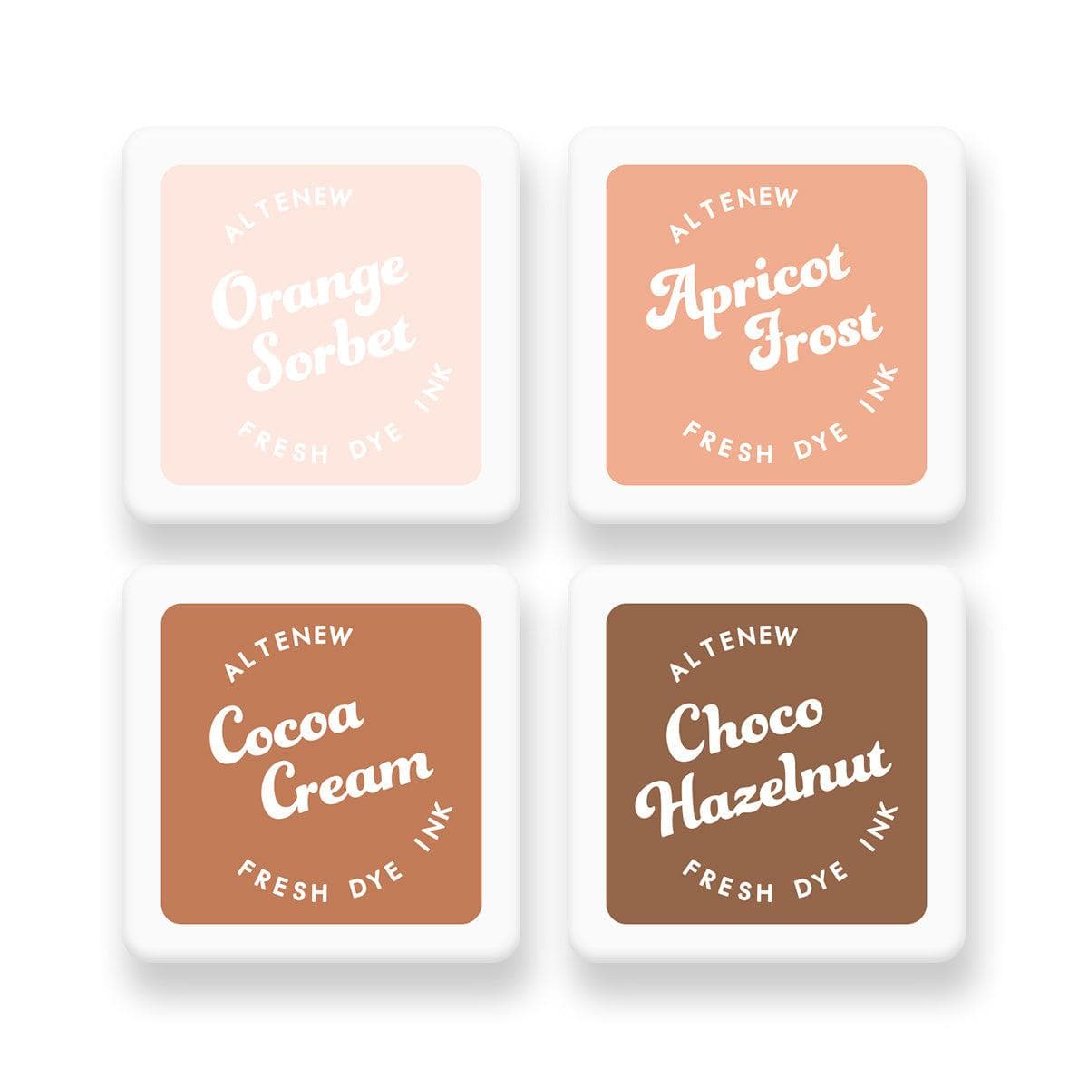 Dessert Dreams Fresh Dye Ink Mini Cube Set - 24 Vibrant Colors for Card Making, Scrapbooking & DIY Crafts - Perfect for Handmade Greeting Cards, Art Journals & Paper Projects