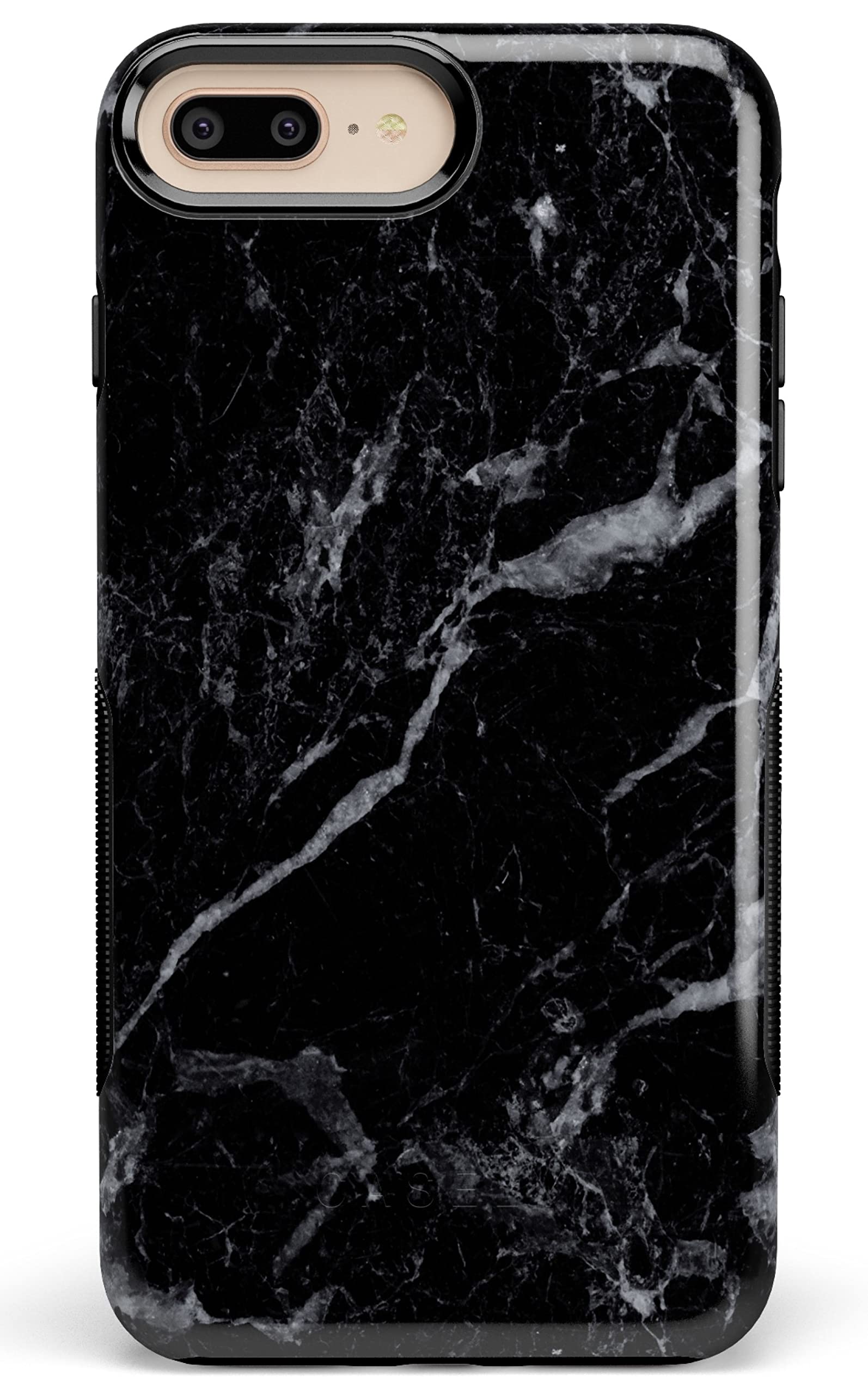 Casely iPhone 6/7/8 Plus Case - Premium Slim Black Marble Phone Cover | Protective Shockproof Case for iPhone 6 Plus 7 Plus 8 Plus | Perfect for Work, Travel & Everyday Use