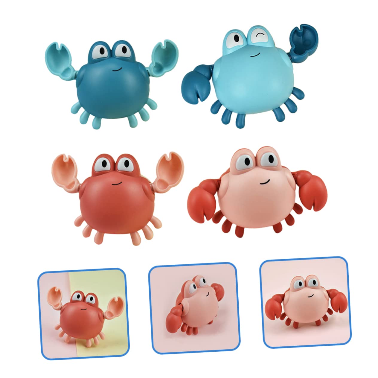 VICASKY 16 Pcs Wind Up Swimming Bath Toys - Cute Floating Animal Toys for Toddlers & Kids - Fun Bathtime Learning Toys for Baby Bath, Pool, Beach & Water Play