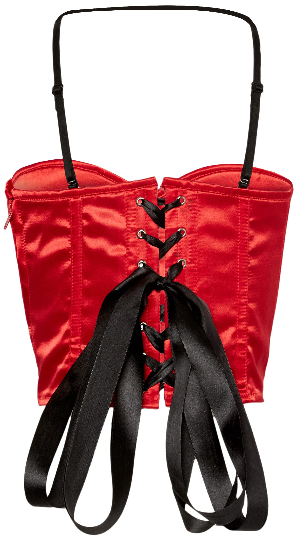 Red Satin Underwire Bustier Corset for Women - Elegant Daisy Lace Design, Plus Size Friendly - Perfect for Valentine's Day, Boudoir Photography & Burlesque Shows