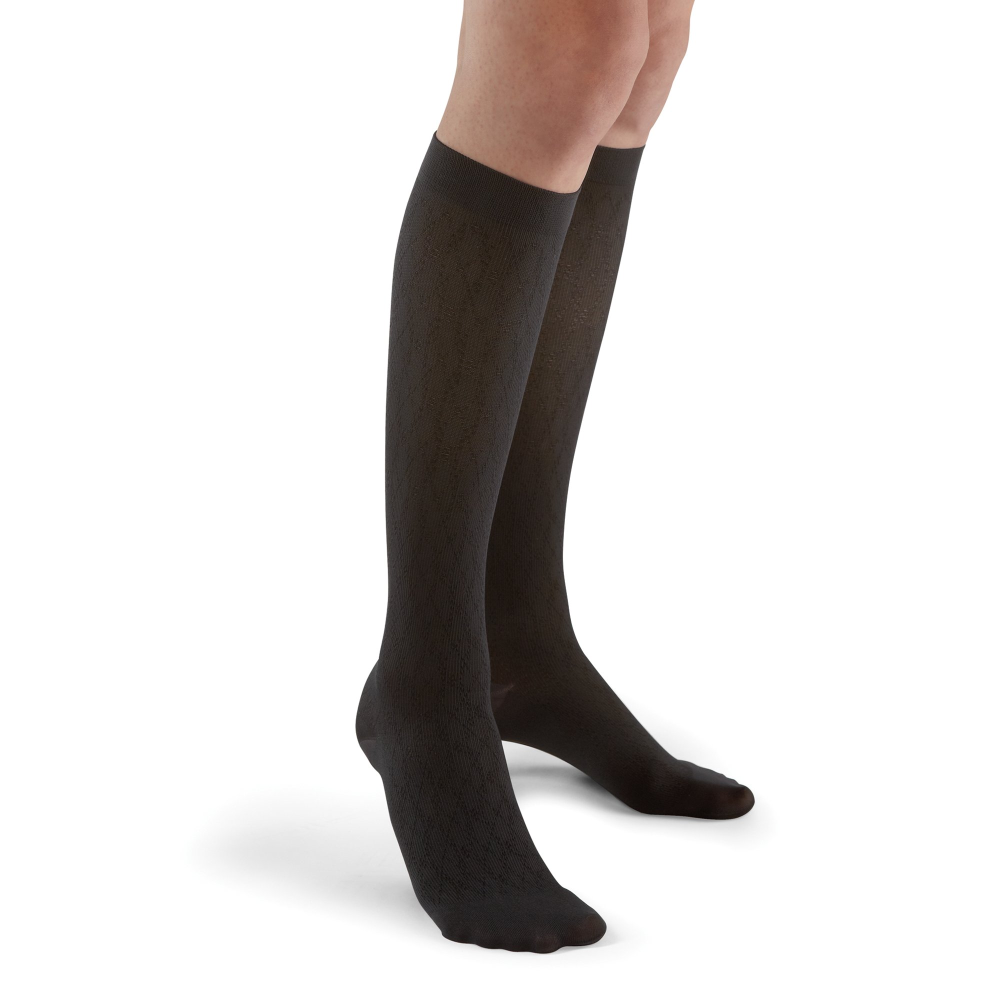 Futuro Revitalizing Compression Socks for Women - Moderate Support, Medium Size, Black - Ideal for Work, Travel & Circulation Support