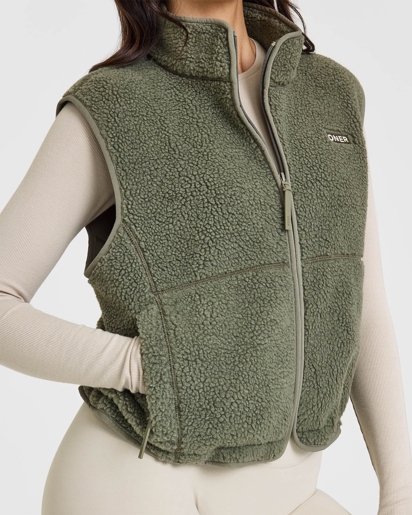 Alpine Green Fleece Vest for Men & Women - Lightweight Warm Zip-Up Gilet for Outdoor Hiking, Camping & Casual Wear