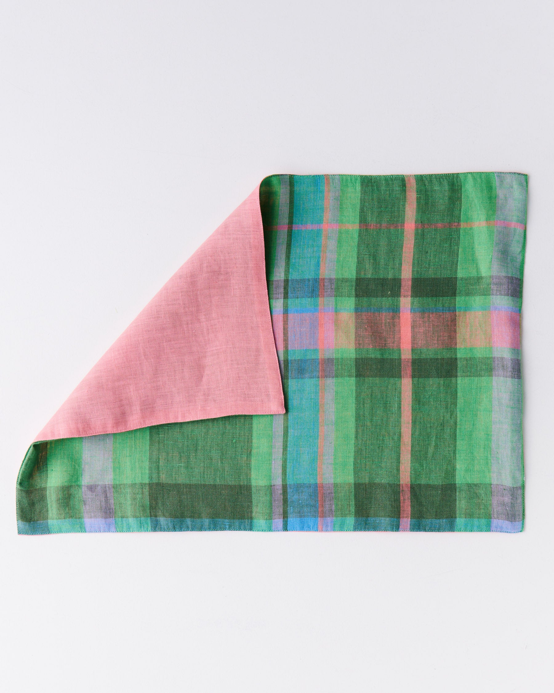 Jewel Of The Nile Tartan Linen 4-Piece Placemat Set - Elegant Table Setting for Dining Room & Kitchen Decor