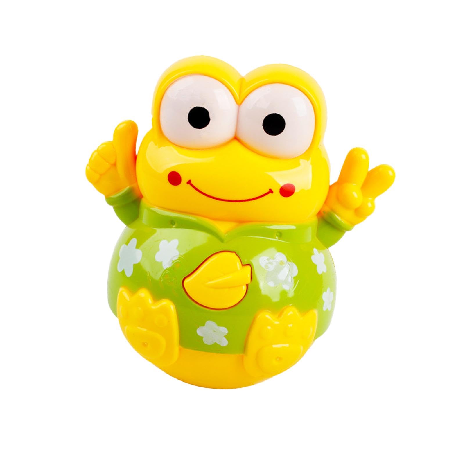 Quaeetyu Wobble Frog Toy - Fun Balancing Action Toy for Kids | Interactive Wobbling Figure for Playtime & Learning | Cute Frog-Shaped Balance Game for Toddlers & Preschoolers | Perfect for Indoor Play, Birthday Gifts & Sensory Development