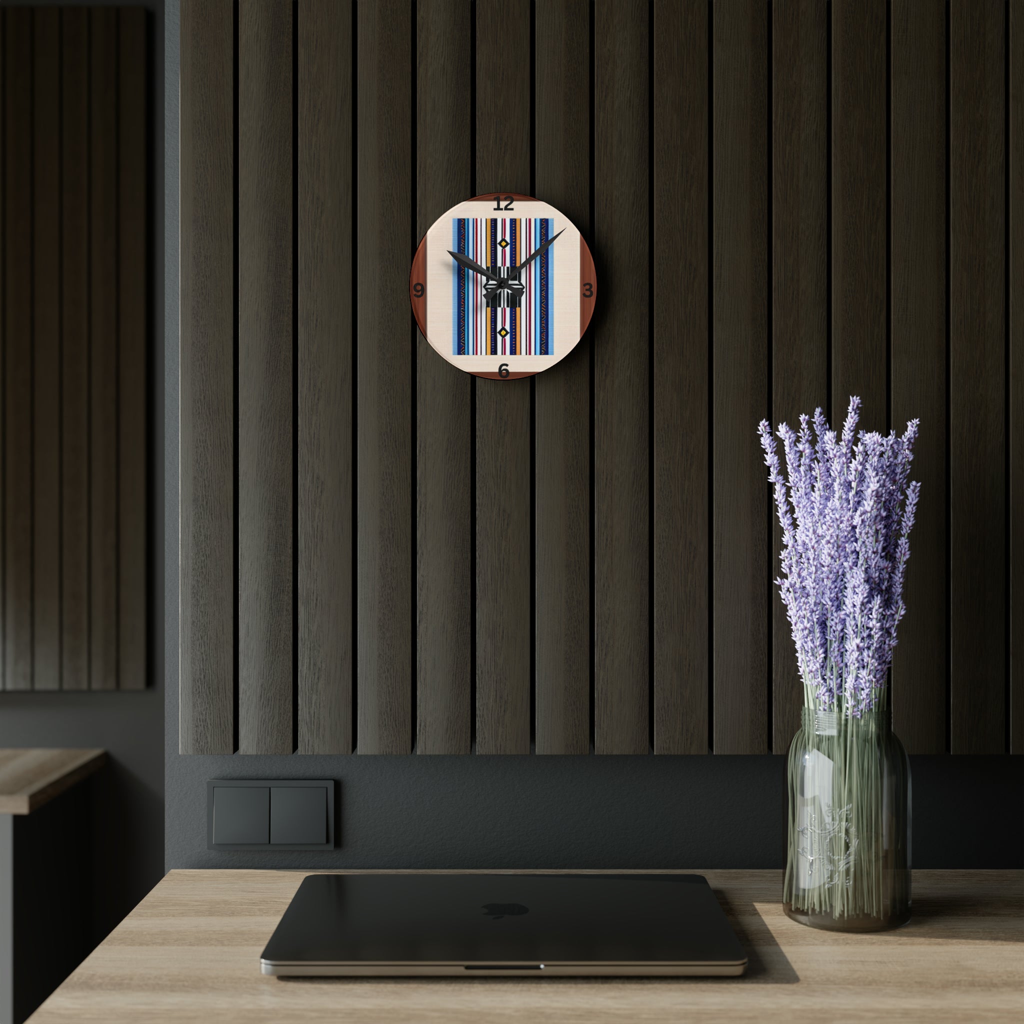 Stylish Acrylic Wall Clock - Square or Round Design with Nevada Strips | Modern Home & Office Decor | Perfect for Living Room, Bedroom or Workspace