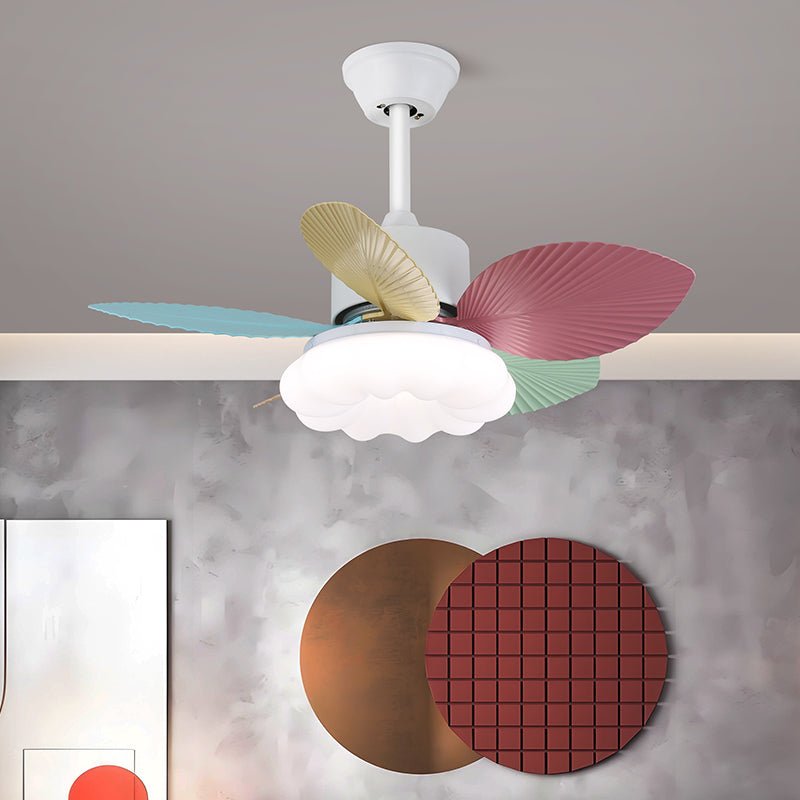 Candy Breeze Ceiling Fan with Light Kit - 52 Inch Modern Flush Mount Fan for Bedroom, Living Room & Kitchen - Energy Efficient Quiet DC Motor - Perfect for Home Cooling and Air Circulation